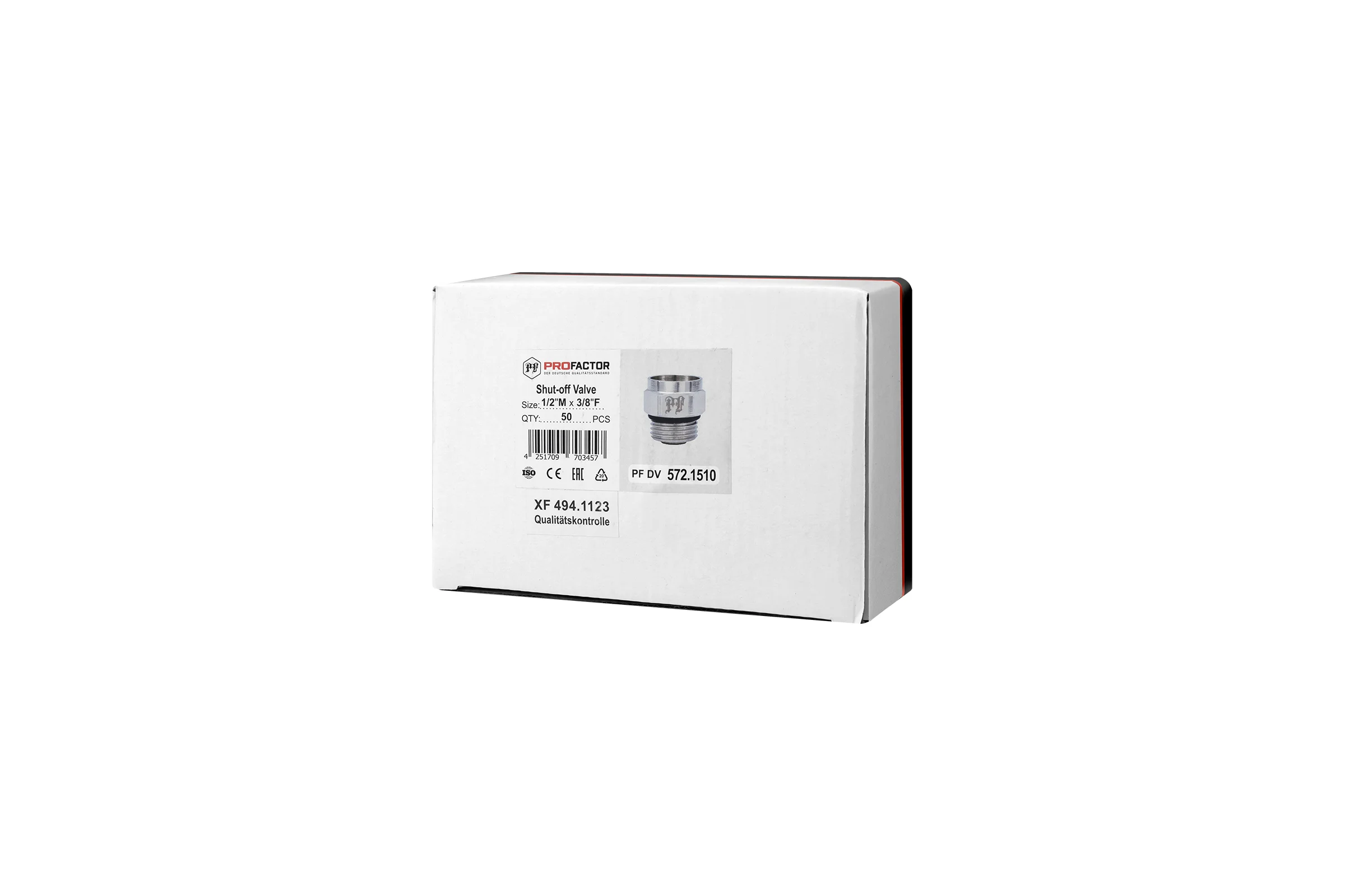 Клапан отсекающий для воздухоотводчика н/в 1/2x3/8 PROFACTOR PF DV 572.1510