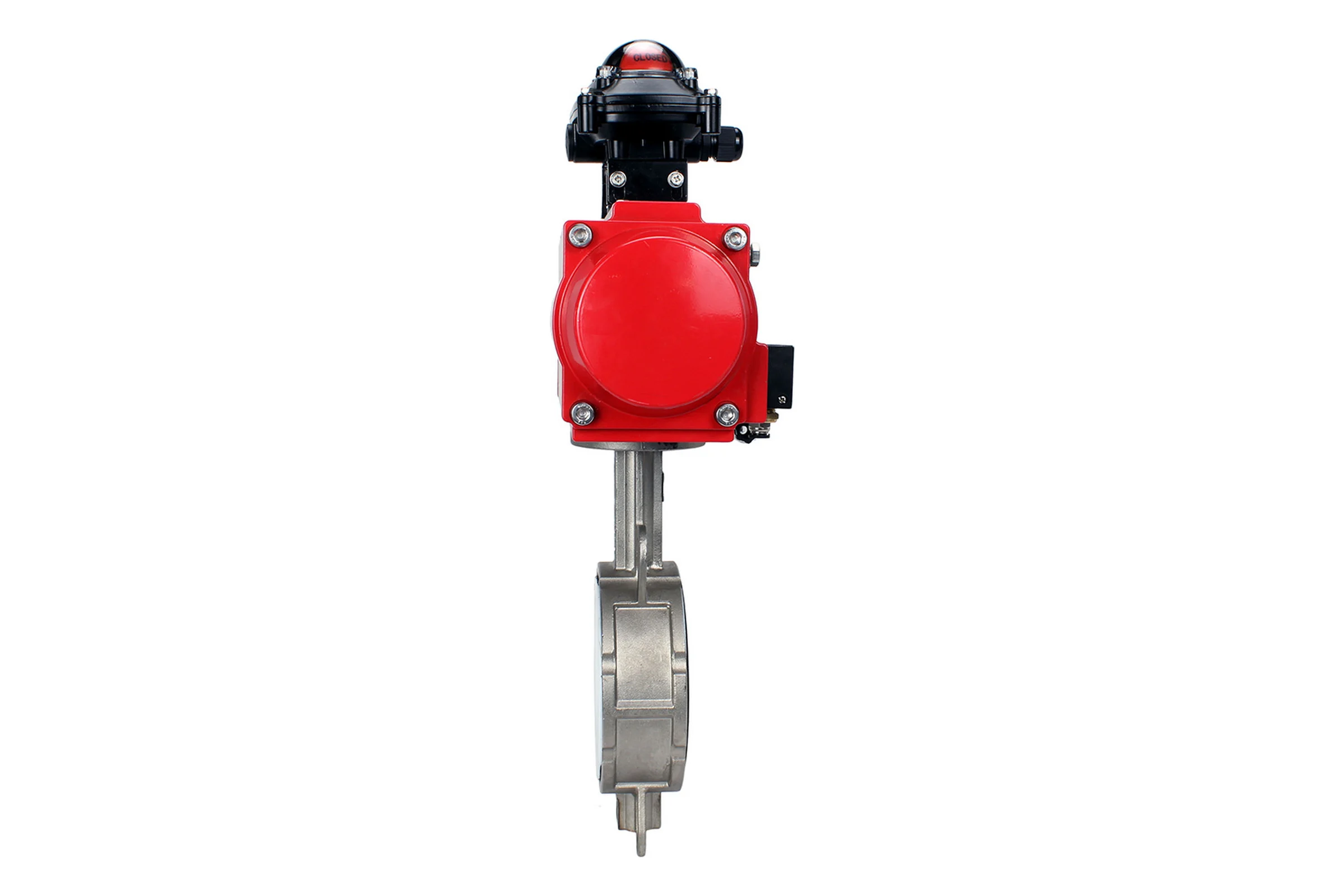 Затвор DN.ru 316L-316L-PTFE Ду300 Ру16 с пневмоприводом, пневмораспределителем, БКВ D050-00190