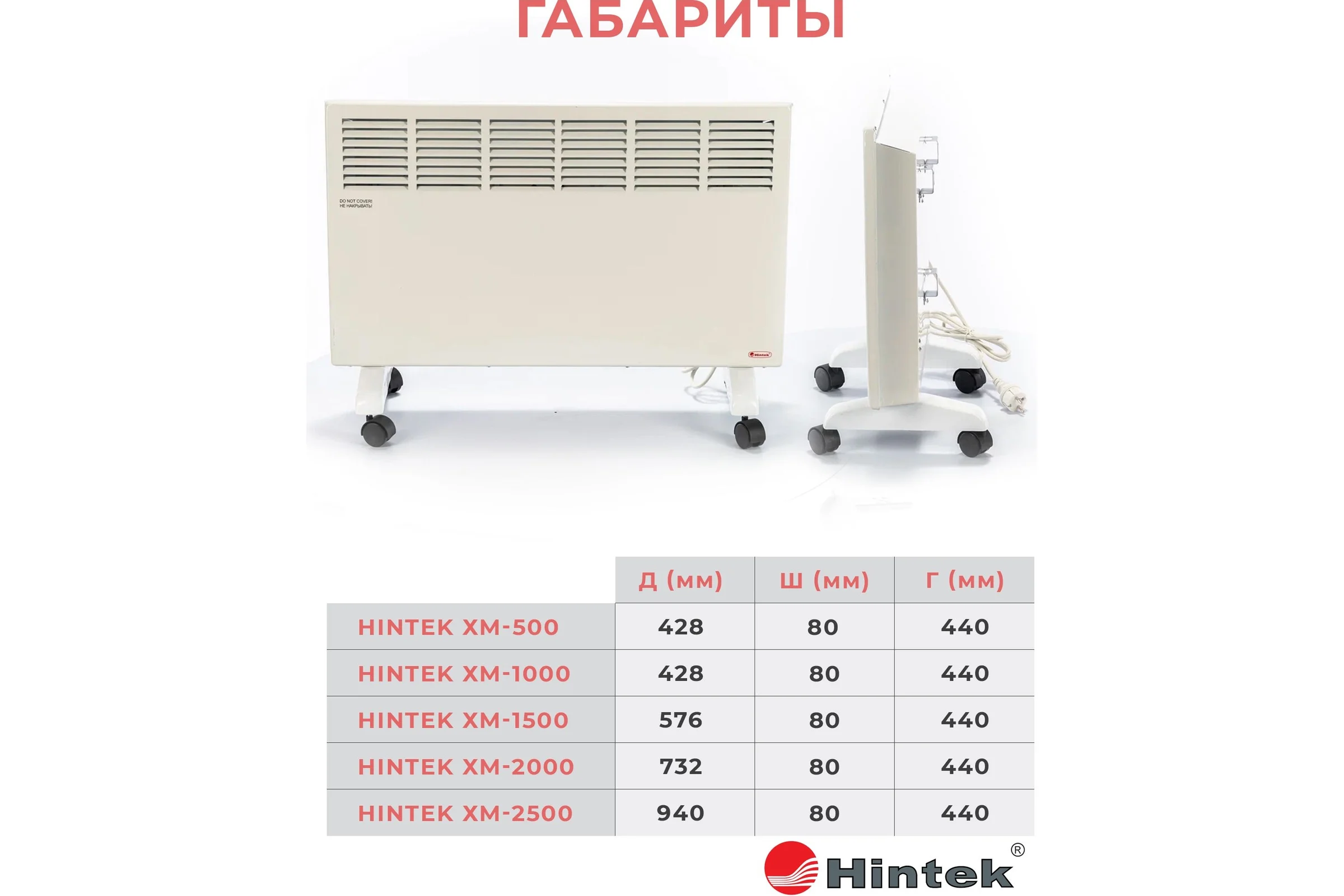 Конвектор Hintek XM-2000, 2 кВт 04.05.01.214567