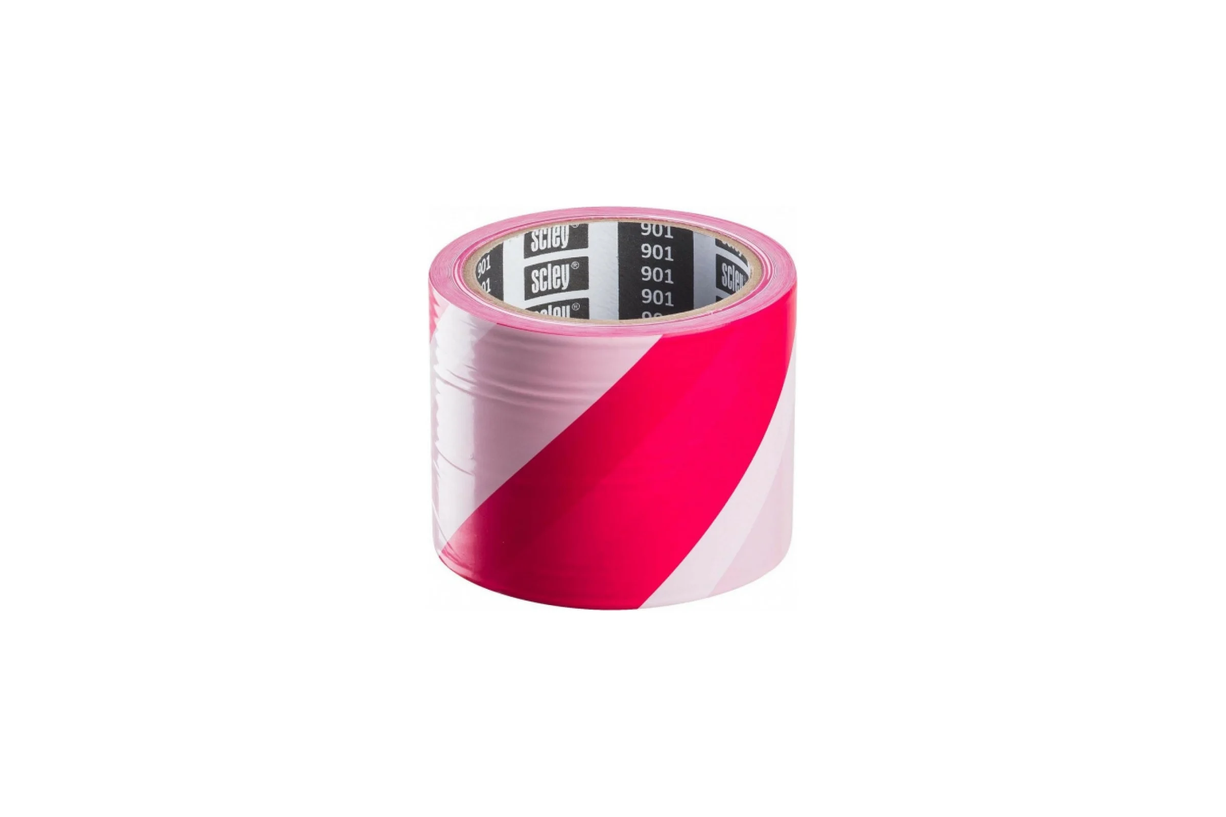 Сигнально - ограждающая лента SCLEY 80мм x 100 м, двухсторонняя, красно-белая 0370-010008