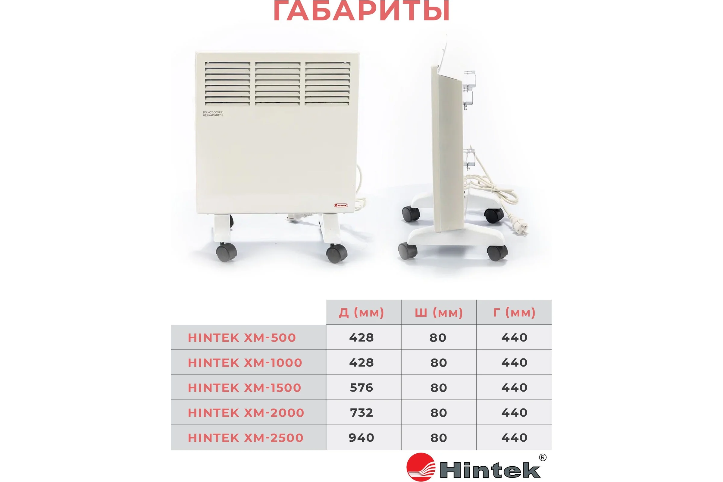 Конвектор Hintek XM-1000, 1 кВт 04.05.01.214565