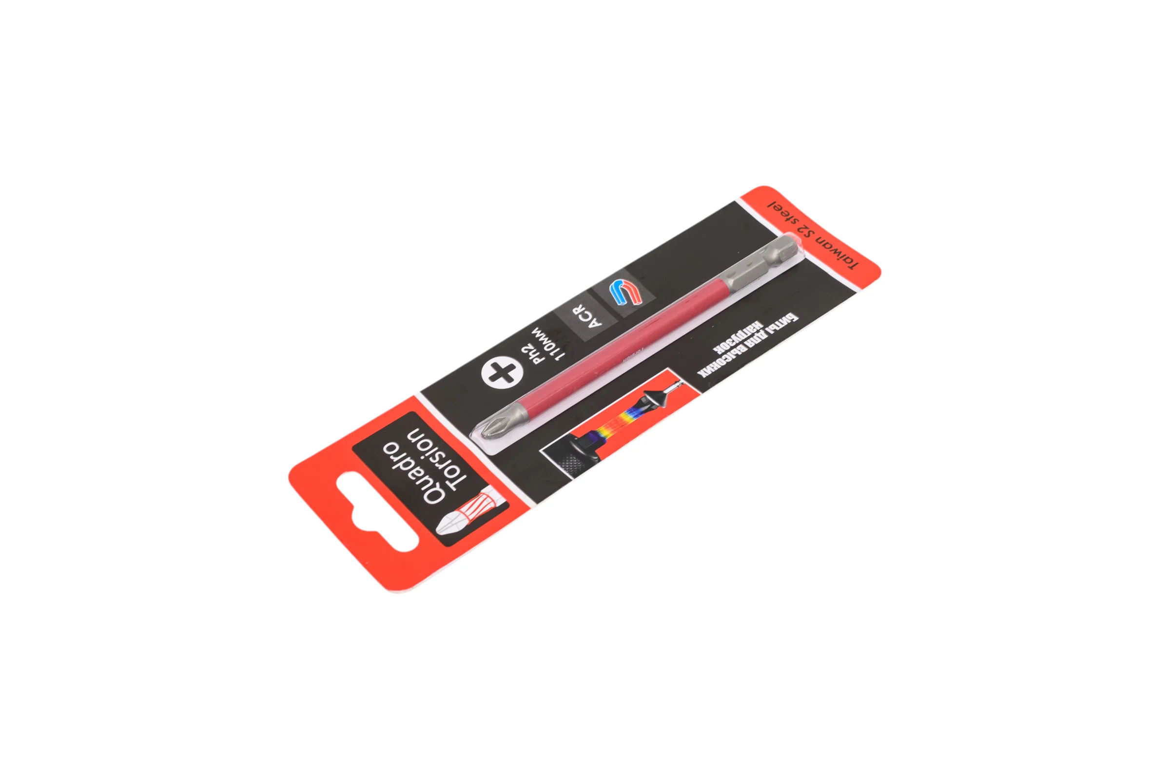 Бита Quadro Torsion 1/4 E6,3 магн., S2, ACR, Ph2, 110мм, 1 шт. 412110-1