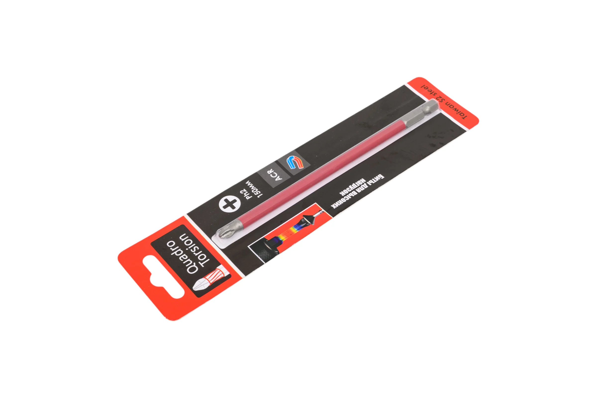Бита Quadro Torsion 1/4 E6.3 магн., S2, ACR, Ph2, 150мм, 1 шт. 412150-1