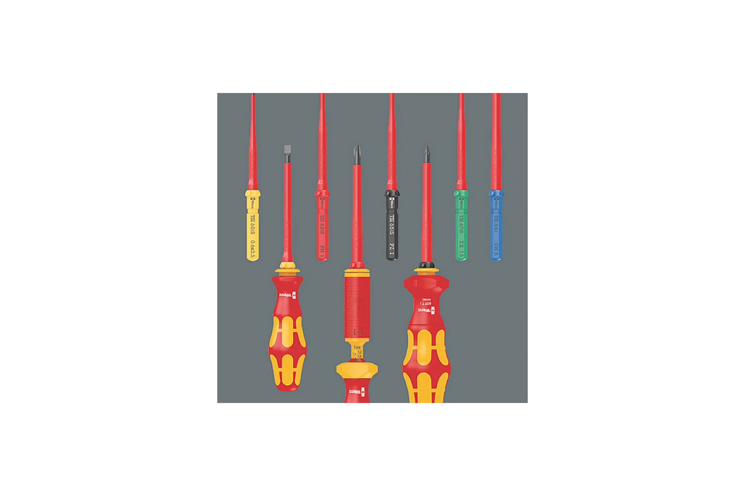 Набор насадок с отвёрткой-битодержателем WERA Kraftform Kompakt VDE 7 Universal 2 Tool Finder 7 пр. WE-006601