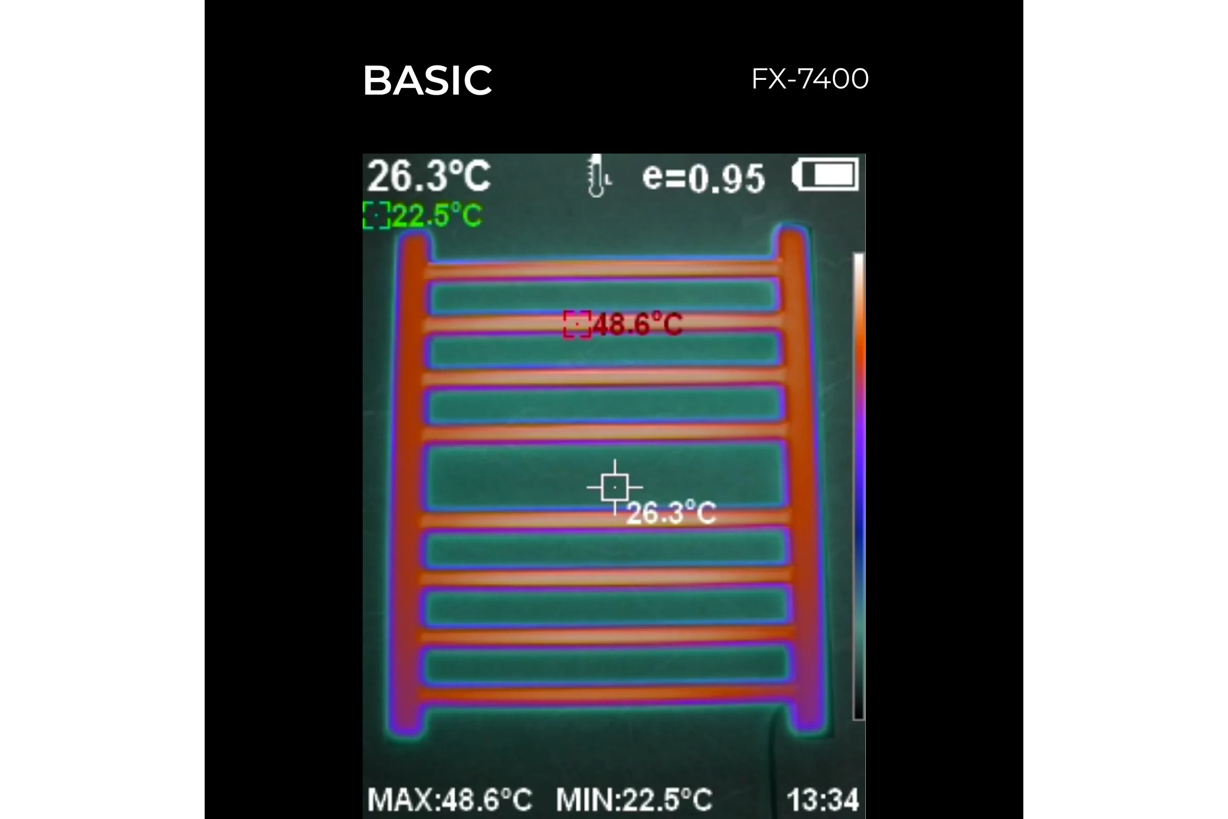 Электрический полотенцесушитель FIXSEN BASIC 600х500 - черный 7400B
