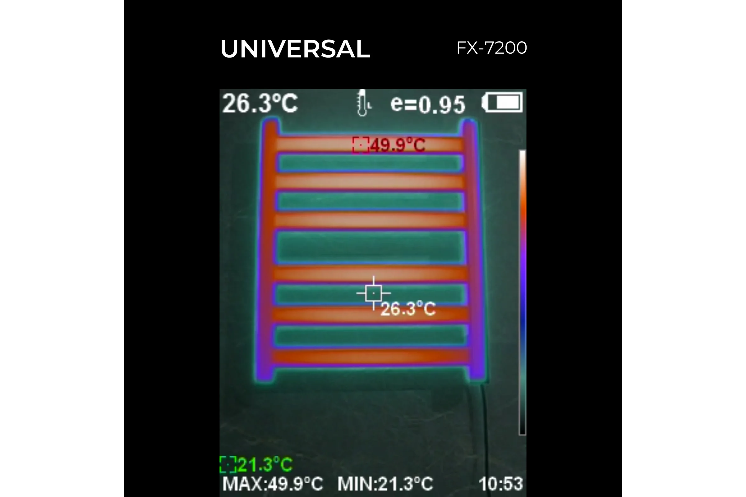 Электрический полотенцесушитель FIXSEN UNIVERSAL 600х500 - черный 7200B