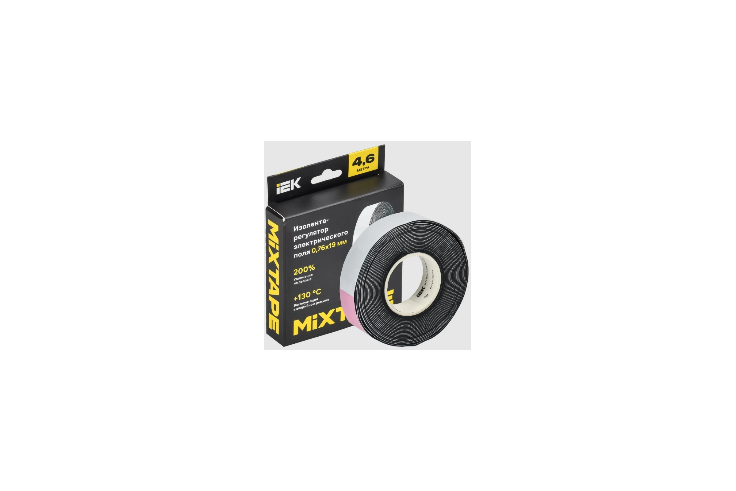 Изолента-регулятор электрического поля IEK MIXTAPE PRO 0,76x19 мм, 4,6 м MT7-IZ34-C076-19-D46
