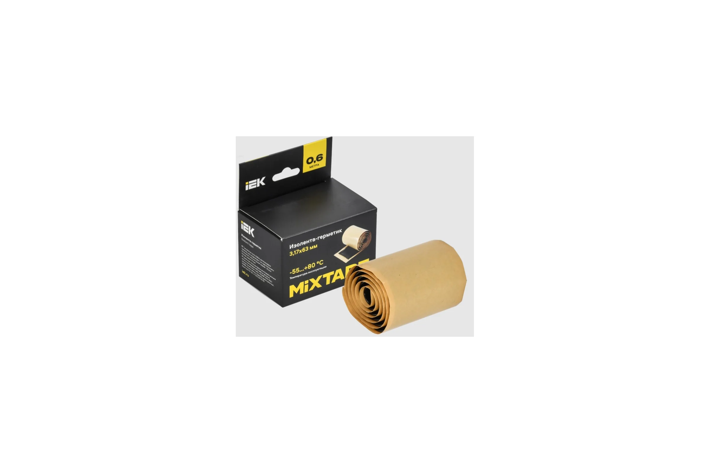 Изолента-герметик IEK MIXTAPE PRO 3,17x63 мм, 0,6 м MT7-IZ35-C317-63-D06