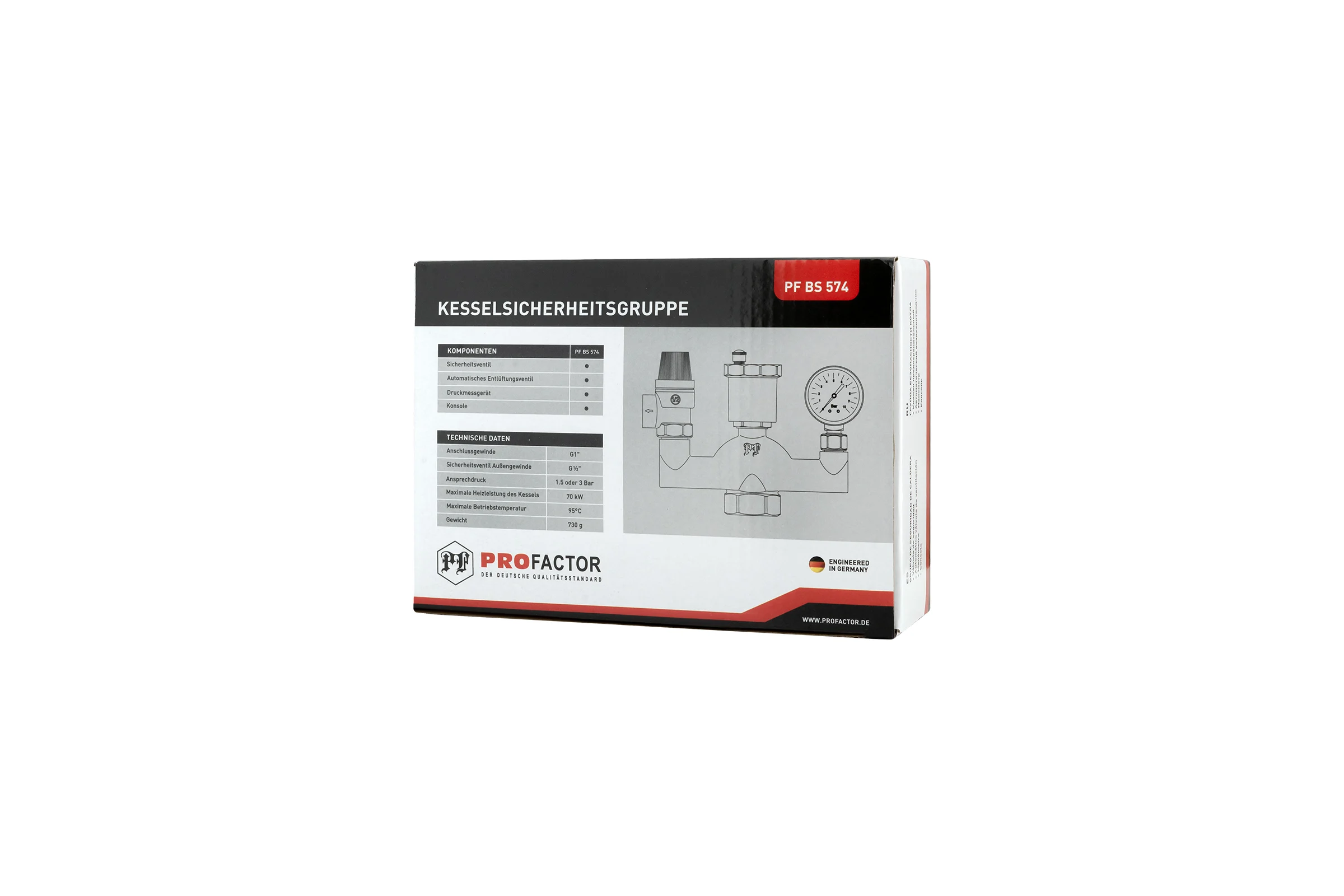 Группа безопасности котла PROFACTOR W-mod. 1- 1,5 bar PF BS 574-1.5