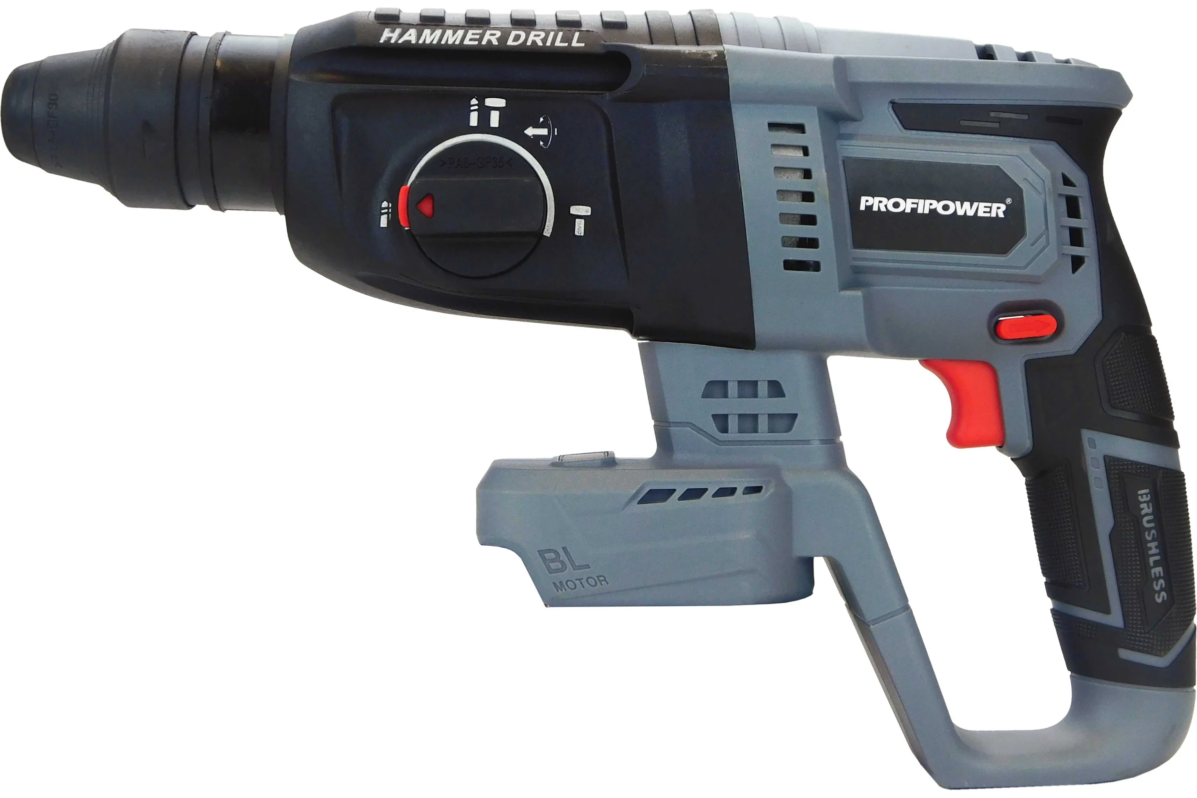 Аккумуляторный беcщеточный перфоратор Profipower MKDHR-18V (без АКБ, 1,9Дж, 3 режима, З/У ) E0180