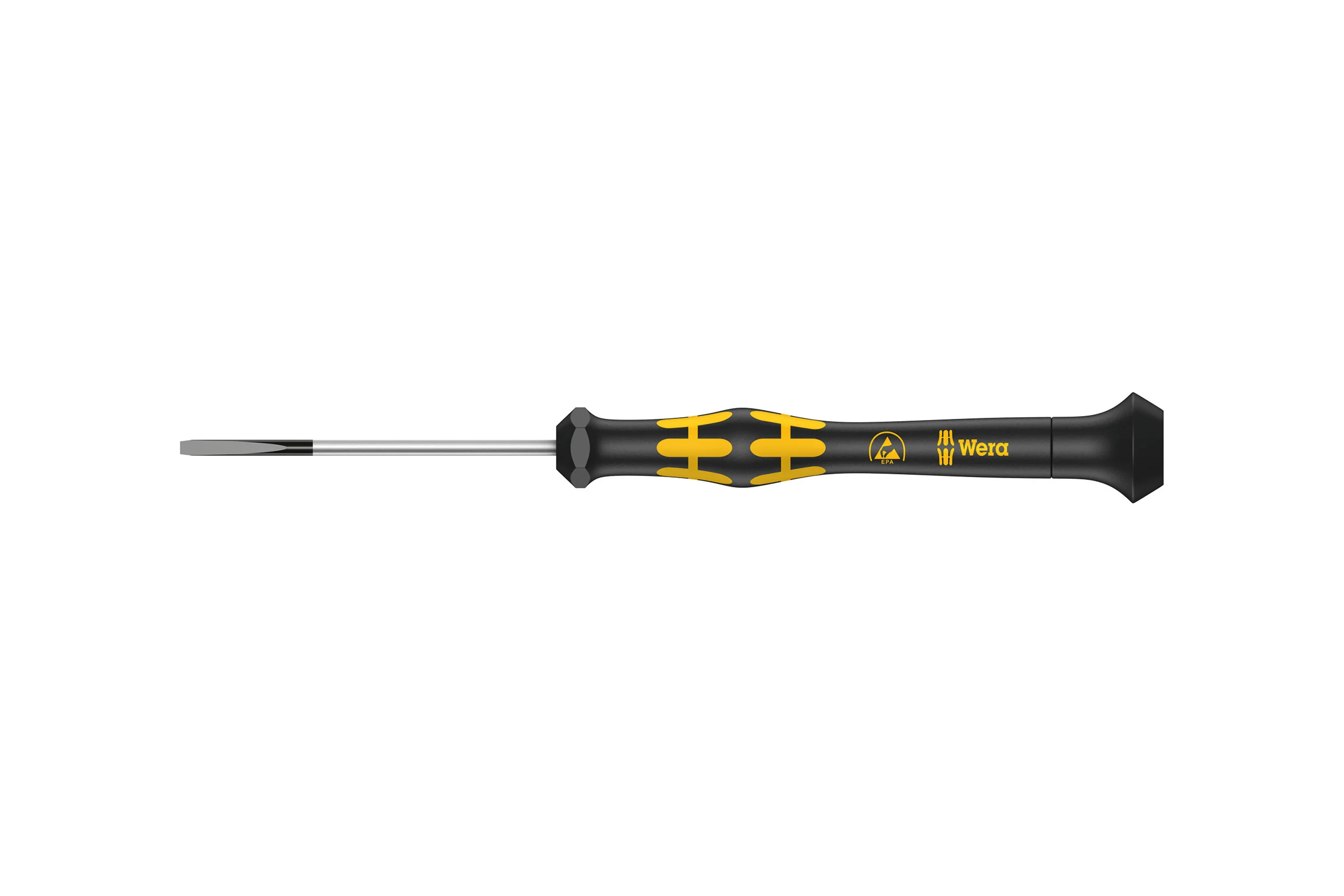 Отвёртка WERA 1578 A SL ESD Micro шлицевая антистатическая для прециз.работ, 0.30x1.8x60 мм WE-030102
