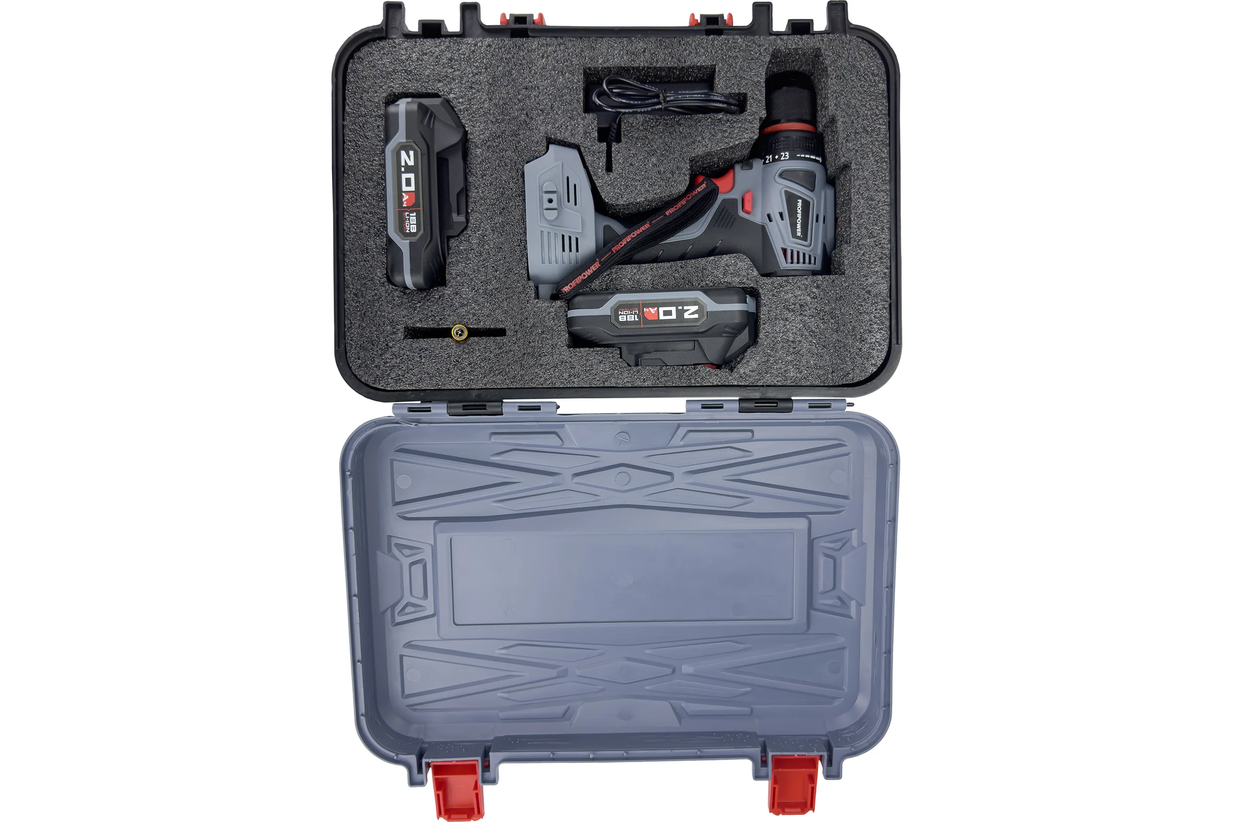 Аккумуляторный шуруповерт бесщеточный Profipower MKBL-18B Li-ion-2шт, 18В, 2.0Ач, З/У, 0.8-10 мм, кейс T0056
