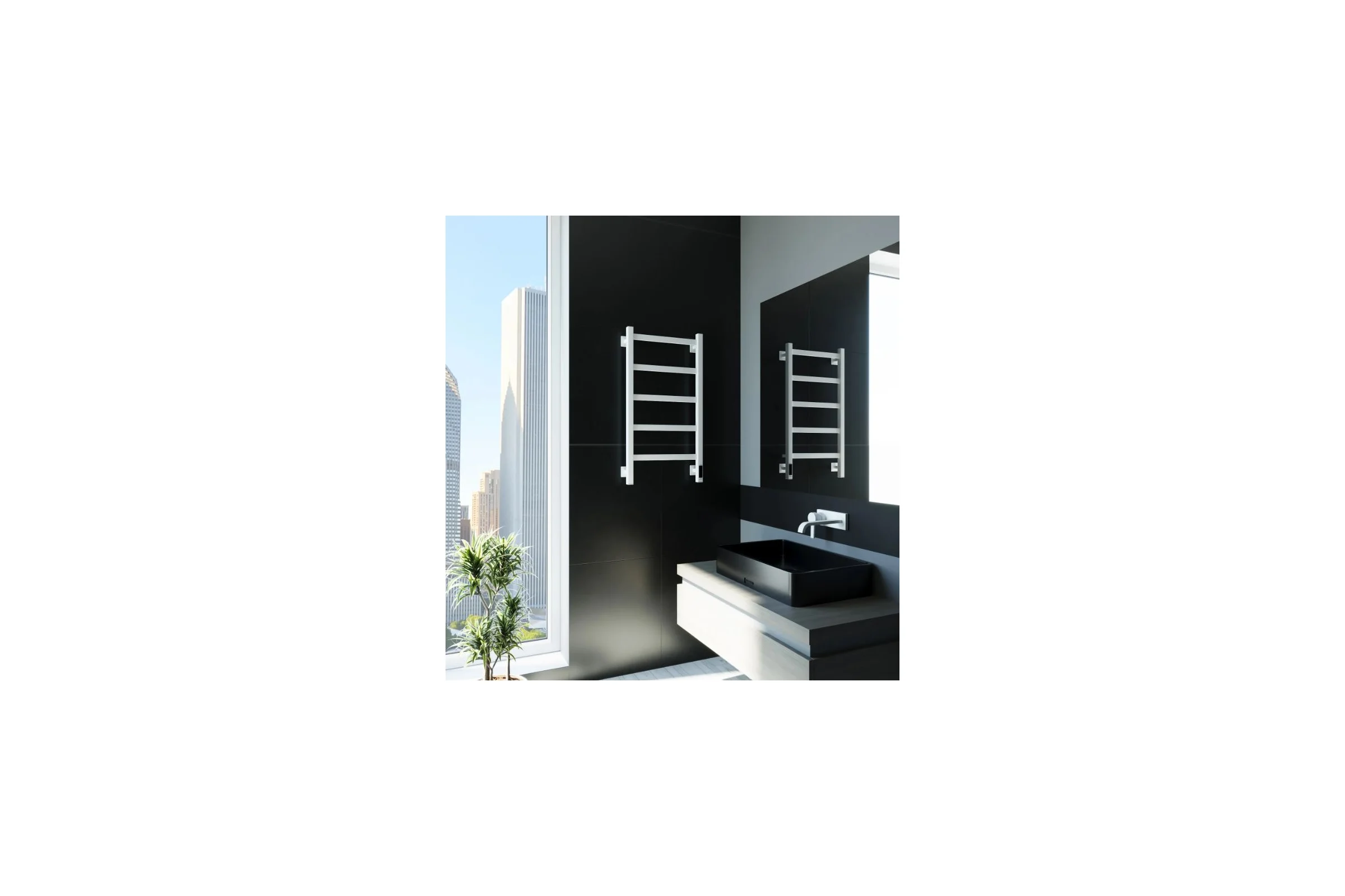 Электрический полотенцесушитель GROTA Soffi K 430x800 белый Soffi K 430х800 RAL9016 EL
