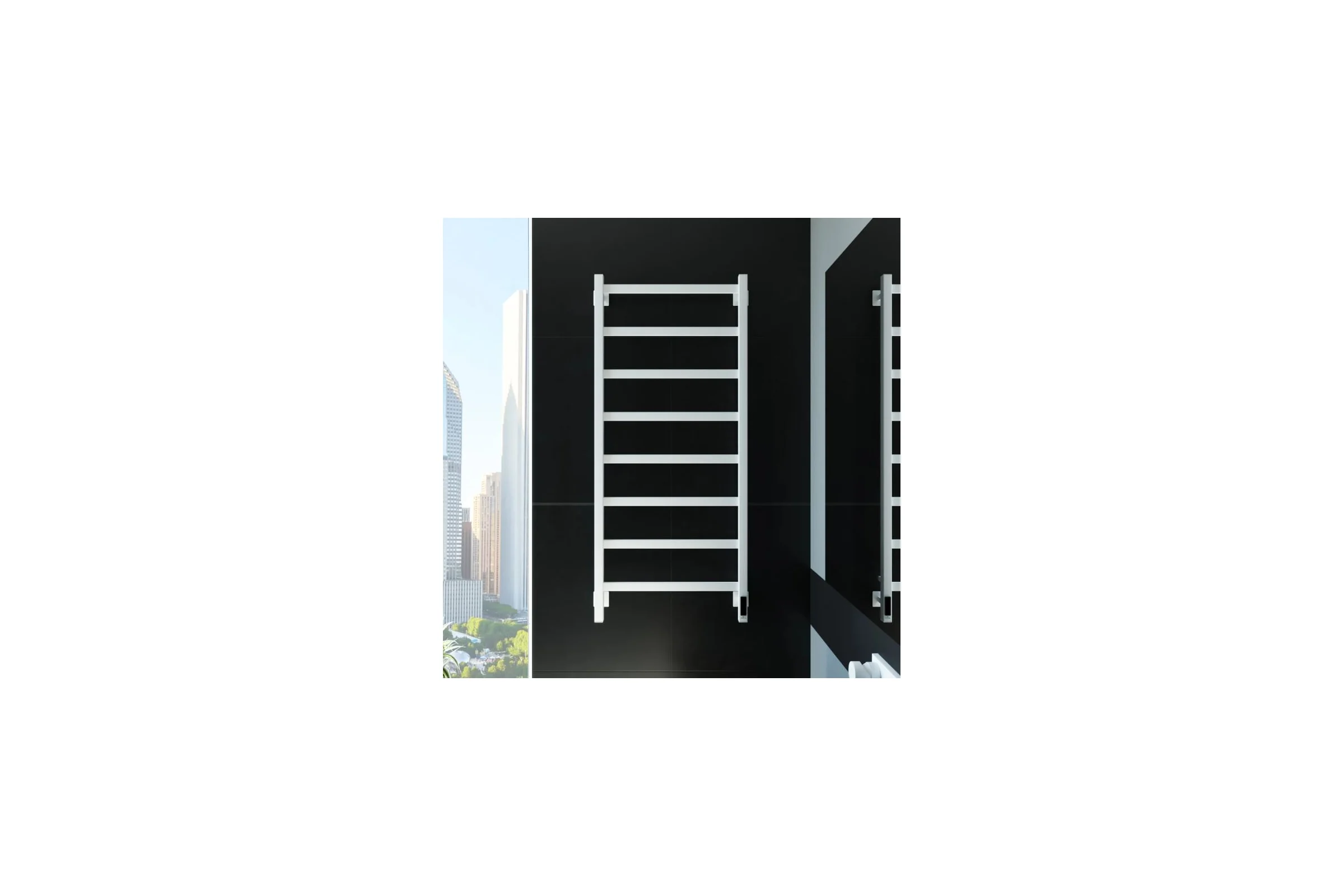 Электрический полотенцесушитель GROTA Soffi K 530x1200 черный Soffi K 530х1200 RAL9005 EL