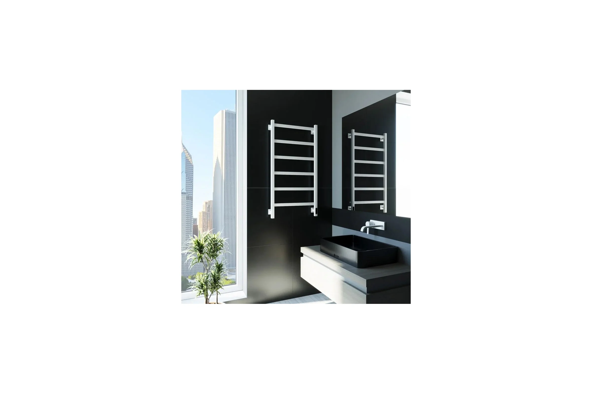 Электрический полотенцесушитель GROTA Soffi K 530x1000 белый Soffi K 530х1000 RAL9016 EL