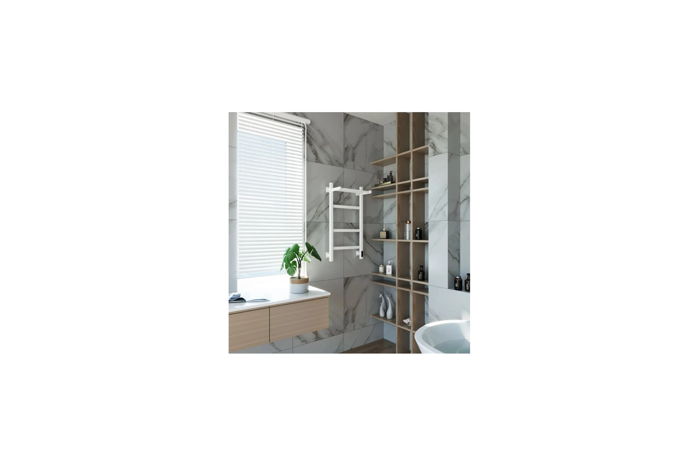 Электрический полотенцесушитель GROTA Tela 430x800 белый Tela 430х800 RAL9016 EL