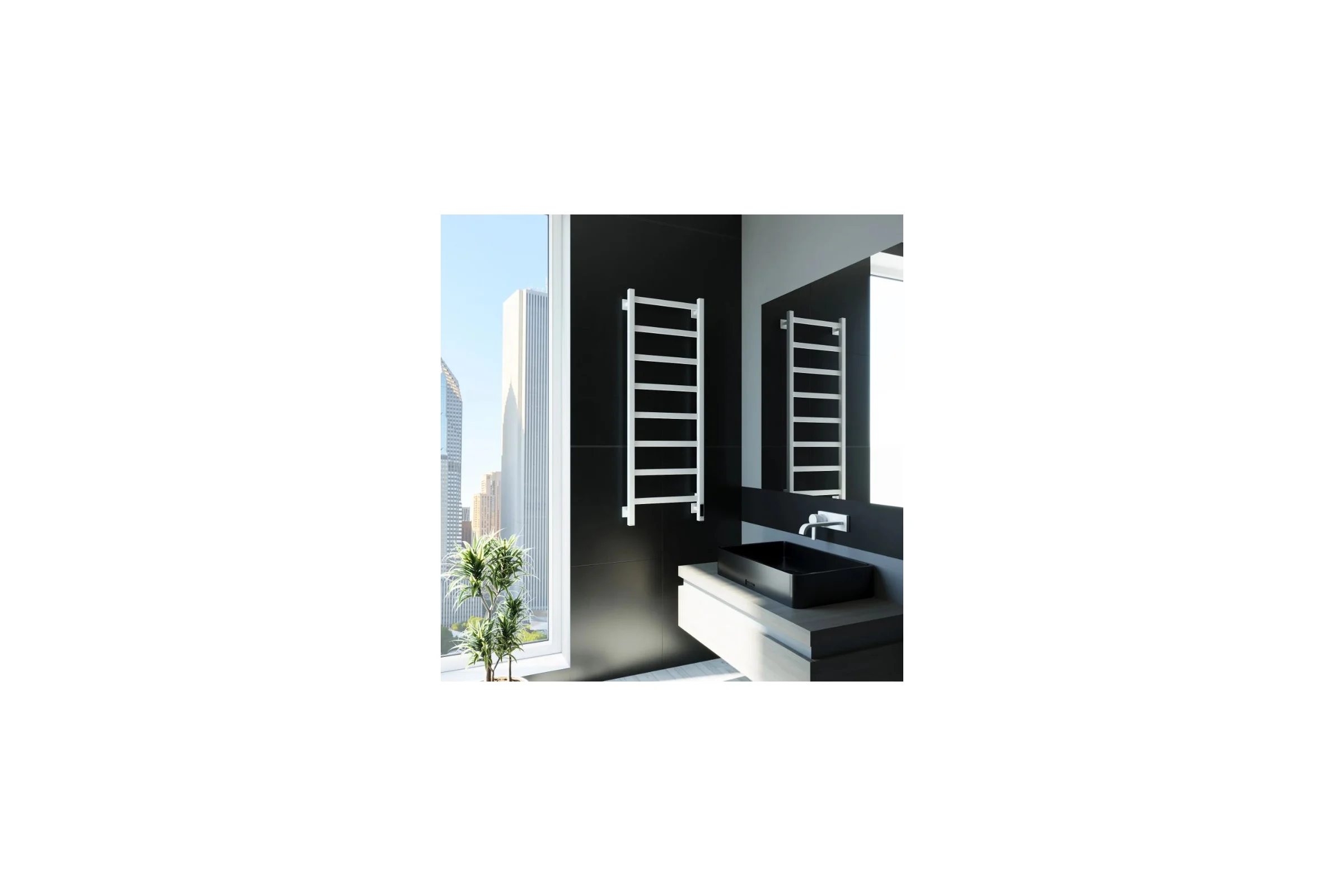 Электрический полотенцесушитель GROTA Soffi K 430x1200 белый Soffi K 430х1200 RAL9016 EL