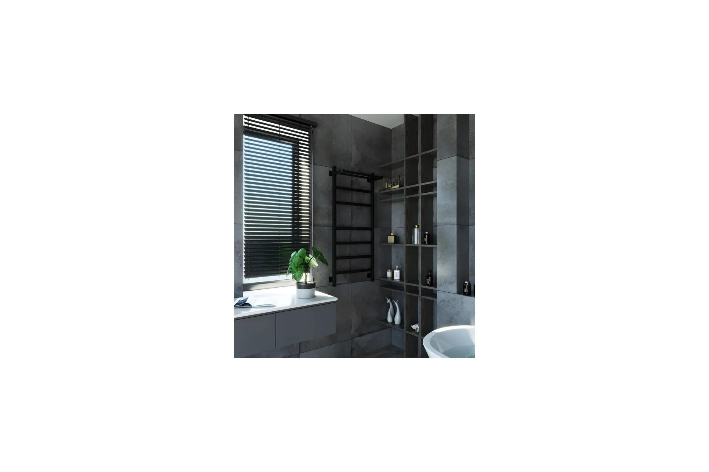 Электрический полотенцесушитель GROTA Tela 530x1200 черный Tela 530х1200 RAL9005 EL