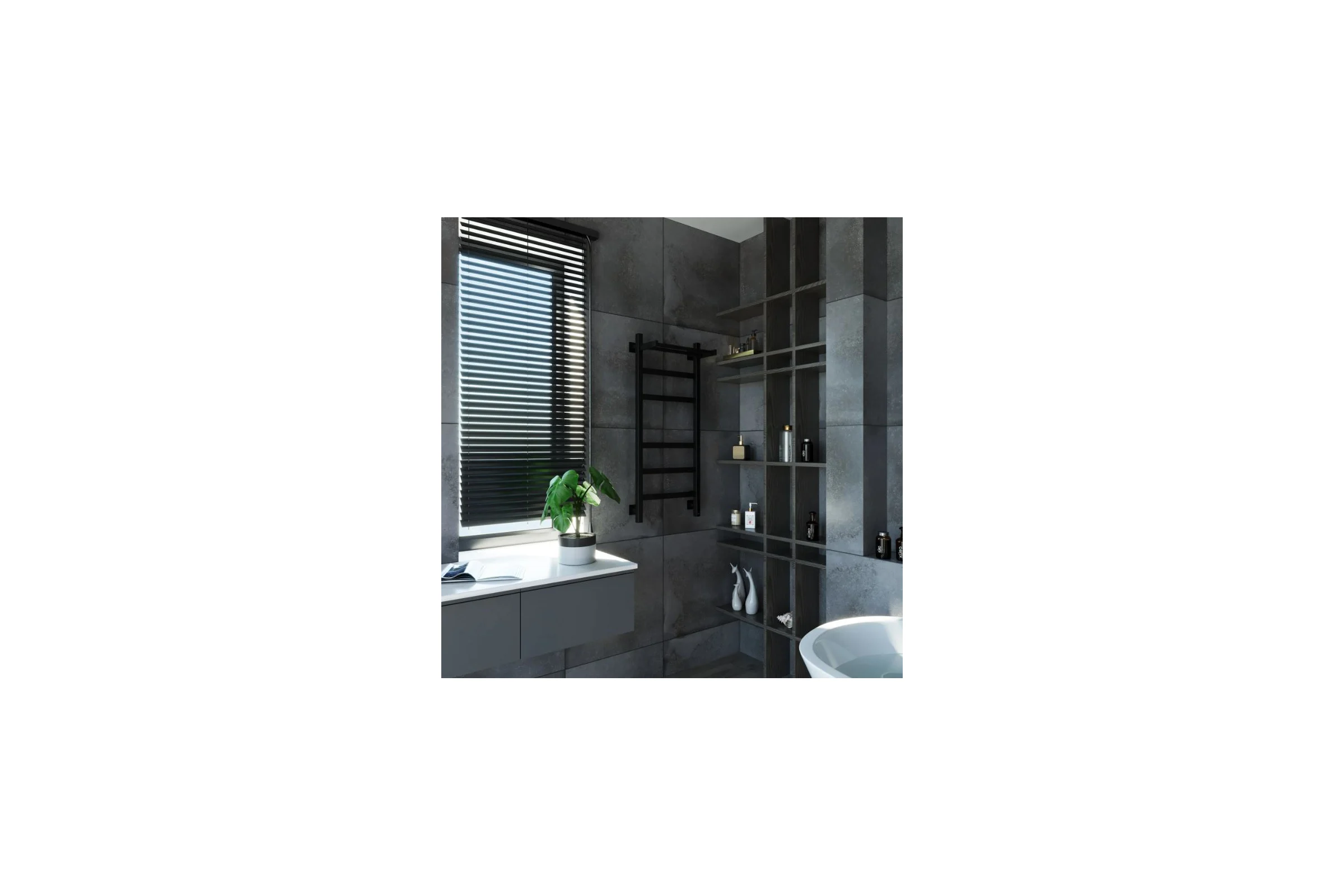 Электрический полотенцесушитель GROTA Tela 430x1000 черный Tela 430х1000 RAL9005 EL