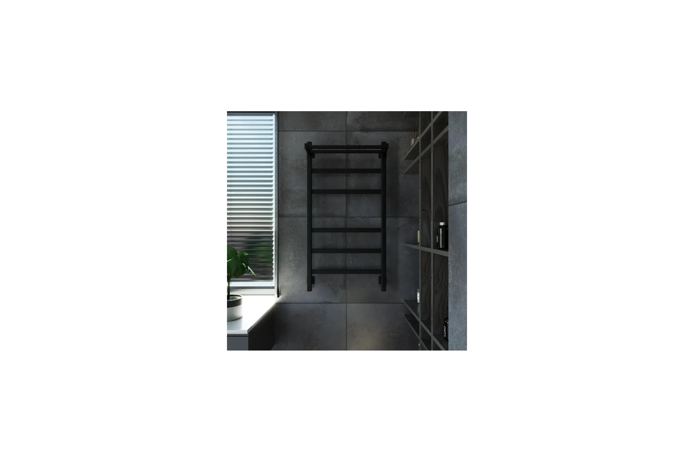 Электрический полотенцесушитель GROTA Tela 530x1000 черный Tela 530х1000 RAL9005 EL