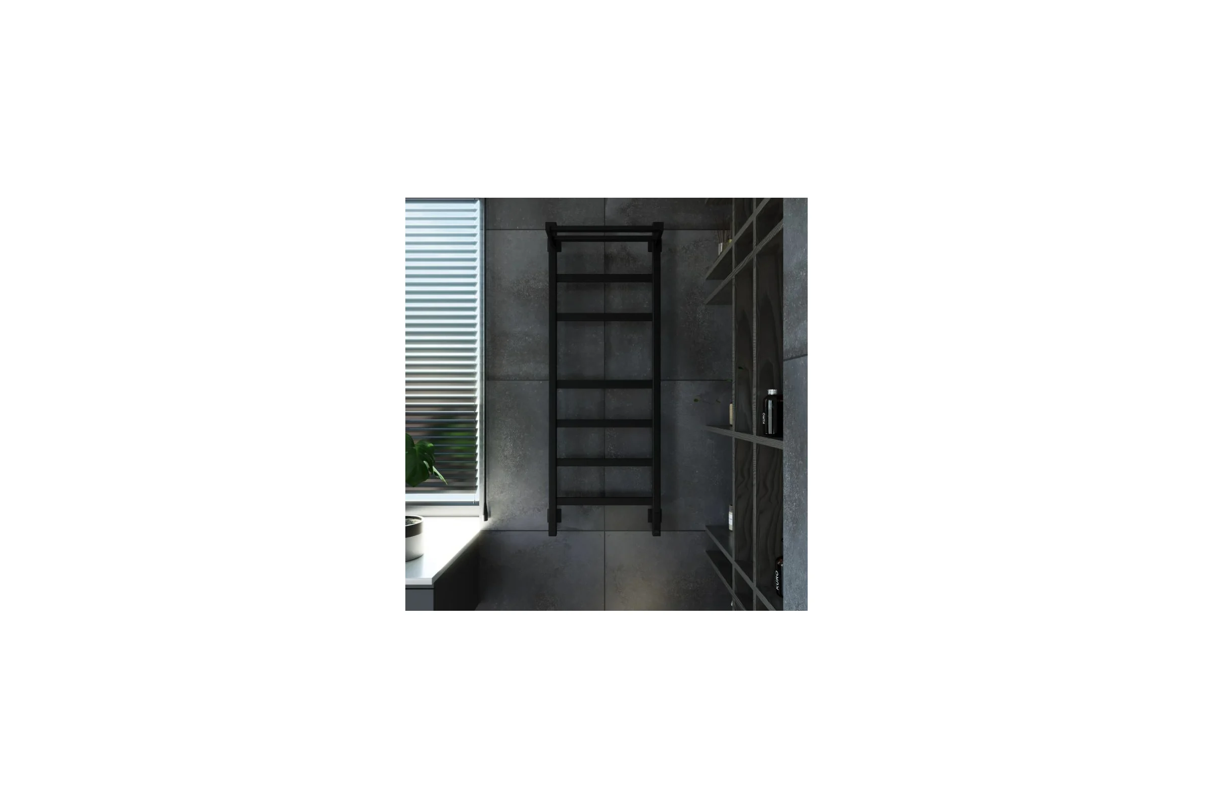 Электрический полотенцесушитель GROTA Tela 430x1200 черный Tela 430х1200 RAL9005 EL