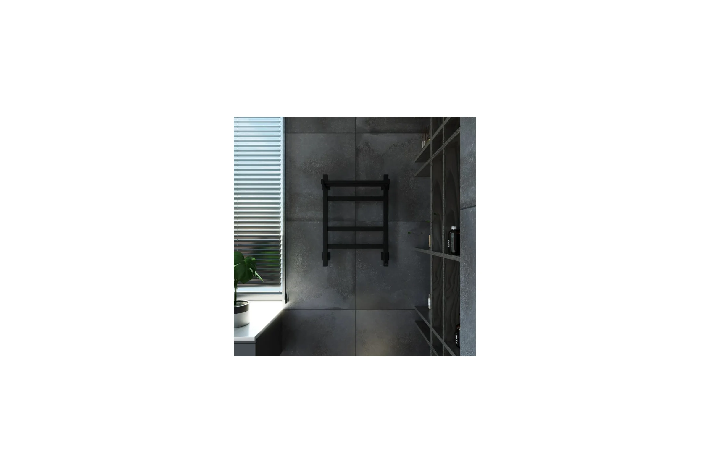 Электрический полотенцесушитель GROTA Tela 430x600 черный Tela 430х600 RAL9005 EL