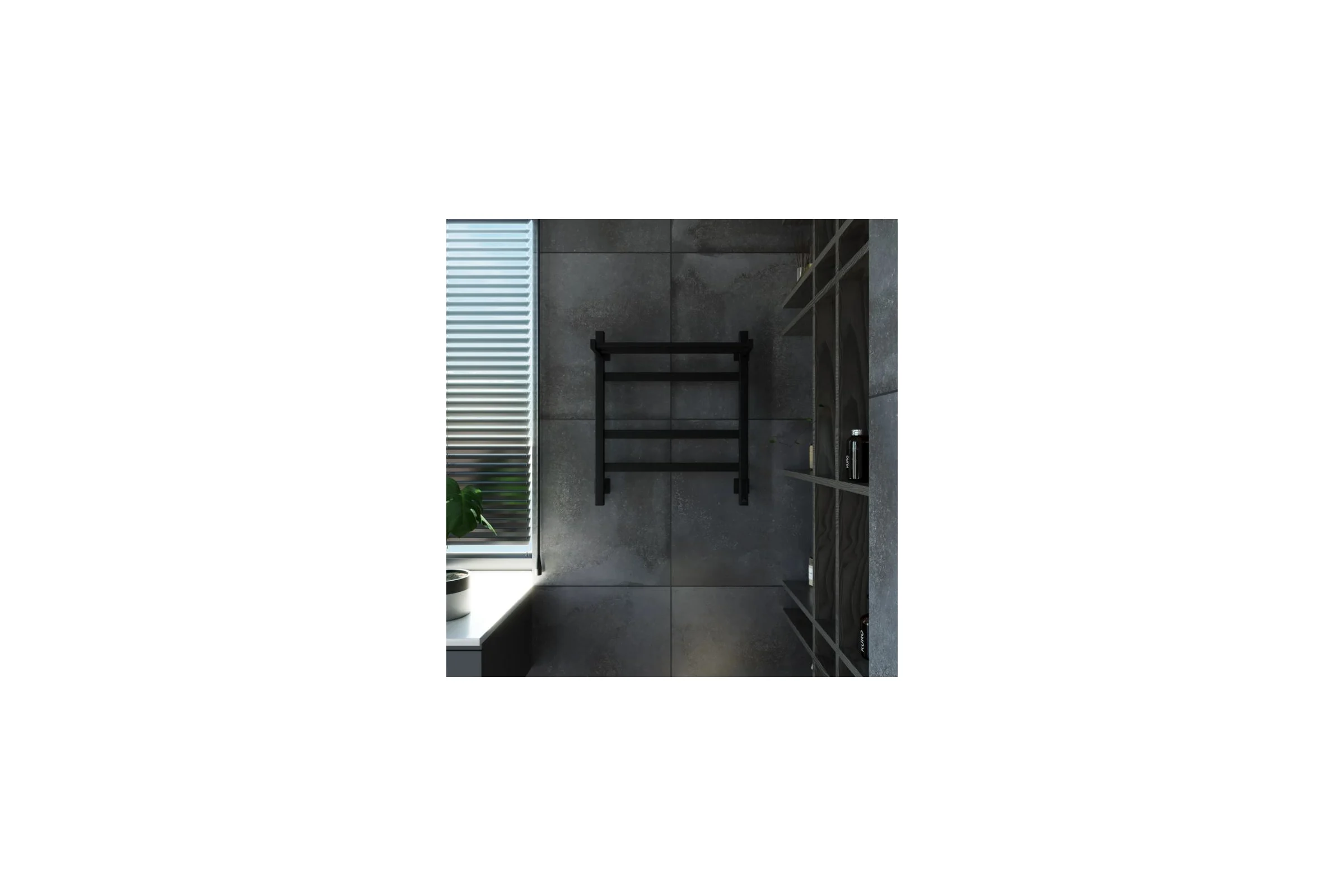 Электрический полотенцесушитель GROTA Tela 530x600 черный Tela 530х600 RAL9005 EL