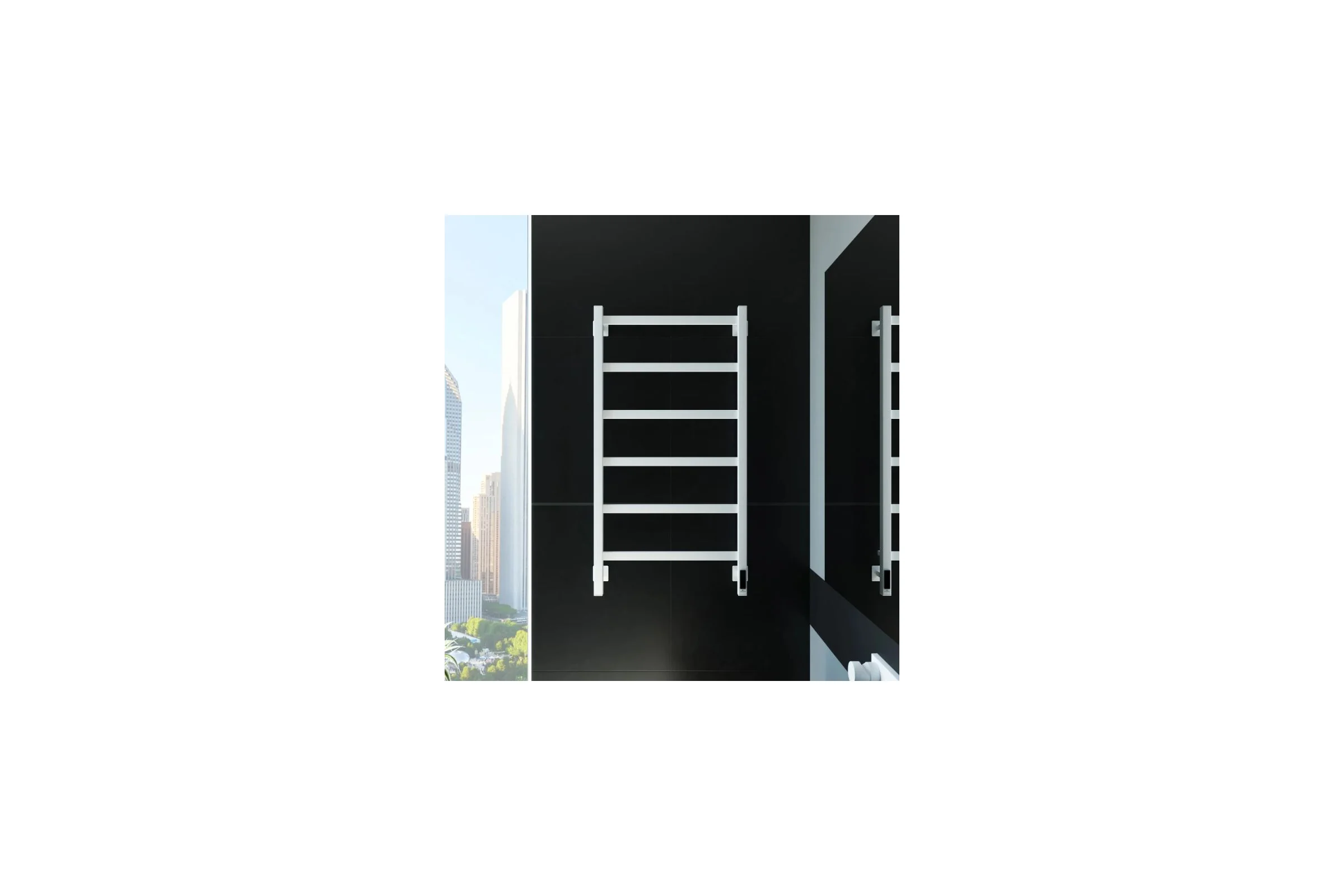Электрический полотенцесушитель GROTA Soffi K 530x1000 черный Soffi K 530х1000 RAL9005 EL