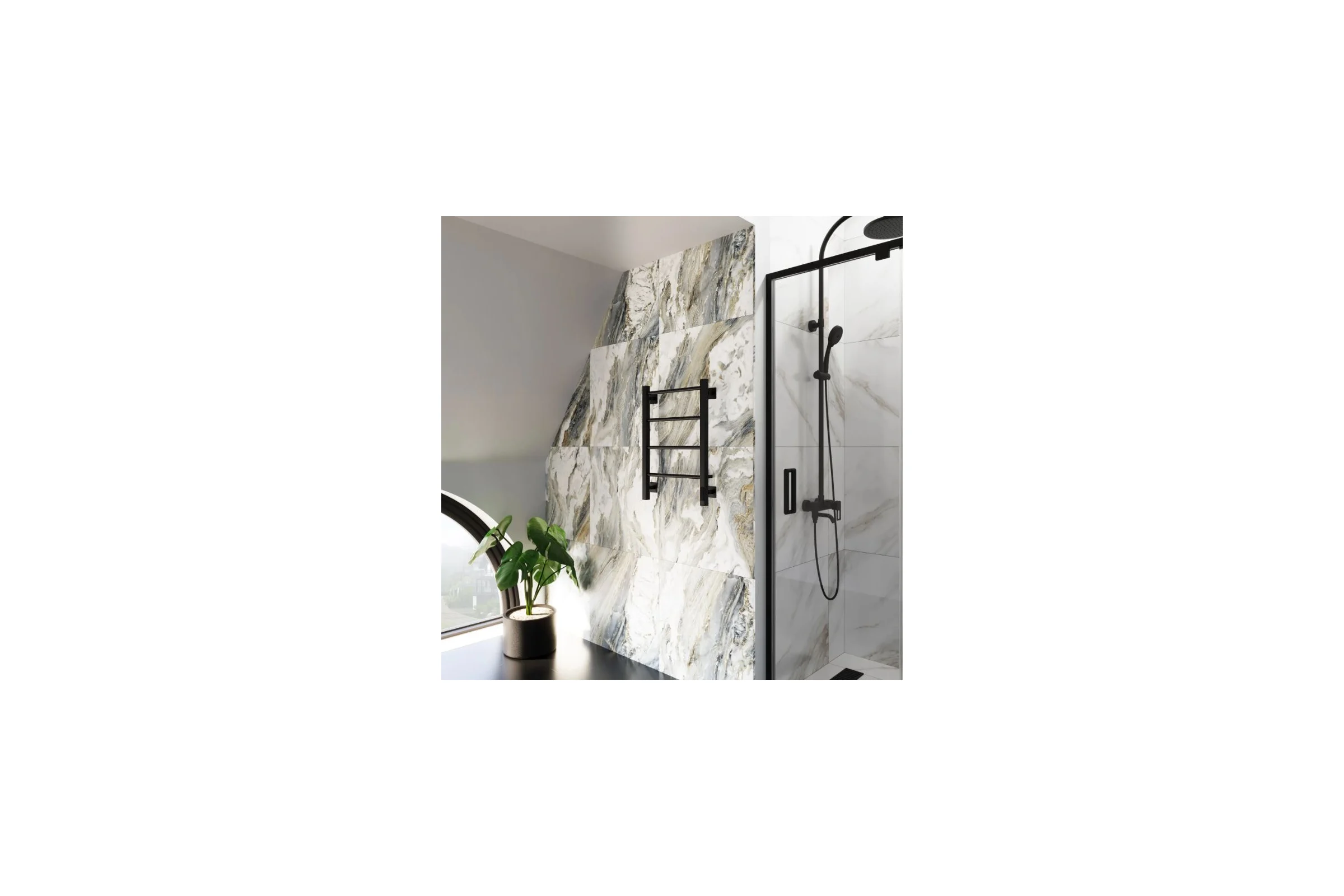 Электрический полотенцесушитель GROTA Simple K 430x600 черный Simple K 430х600 RAL9005 EL