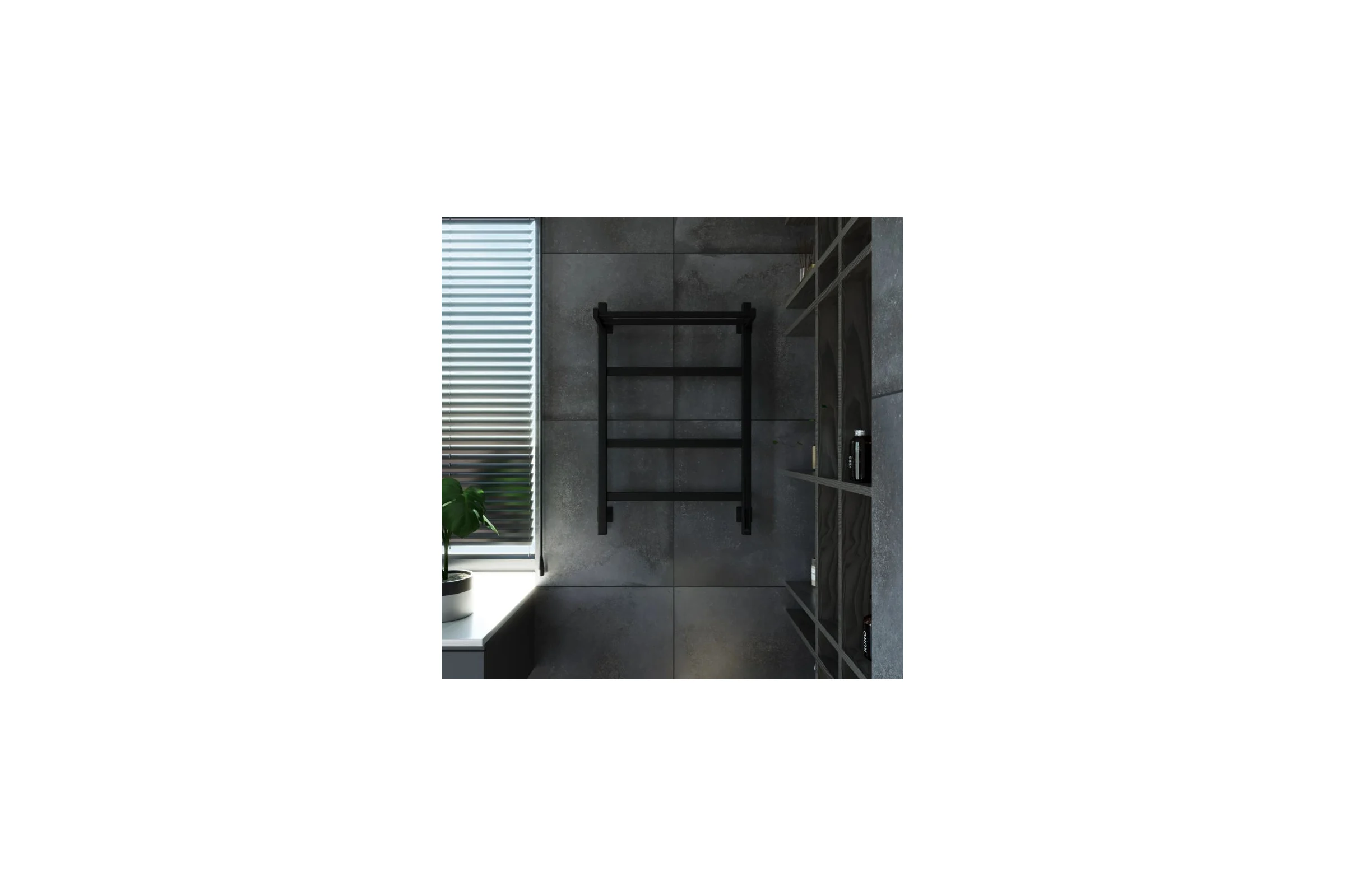 Электрический полотенцесушитель GROTA Tela 530x800 черный Tela 530х800 RAL9005 EL