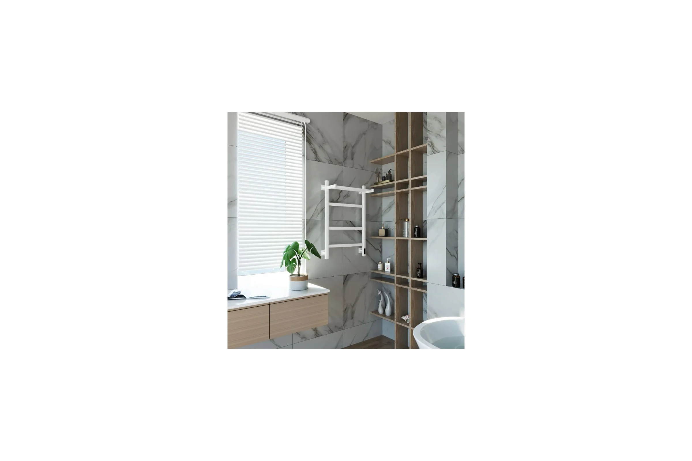 Электрический полотенцесушитель GROTA Tela 530x800 белый Tela 530х800 RAL9016 EL
