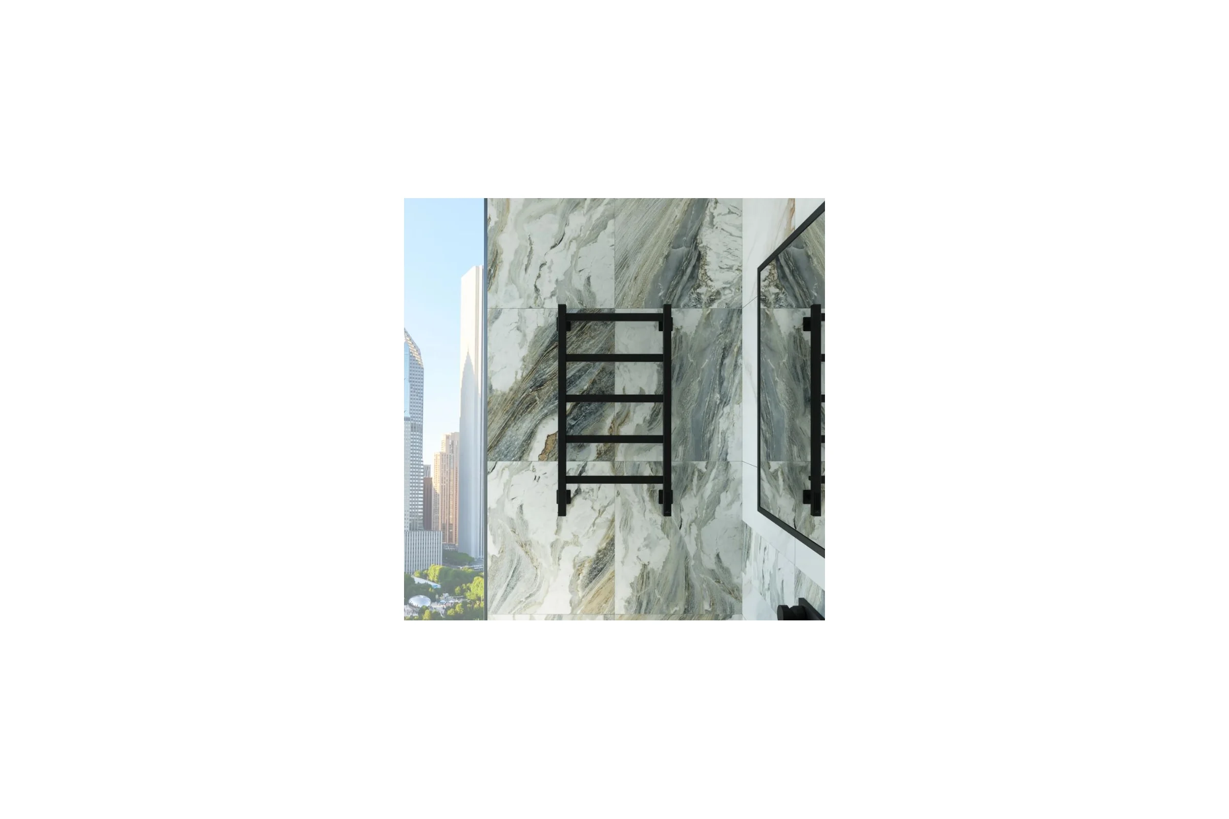 Электрический полотенцесушитель GROTA Soffi K 430x800 черный Soffi K 430х800 RAL9005 EL