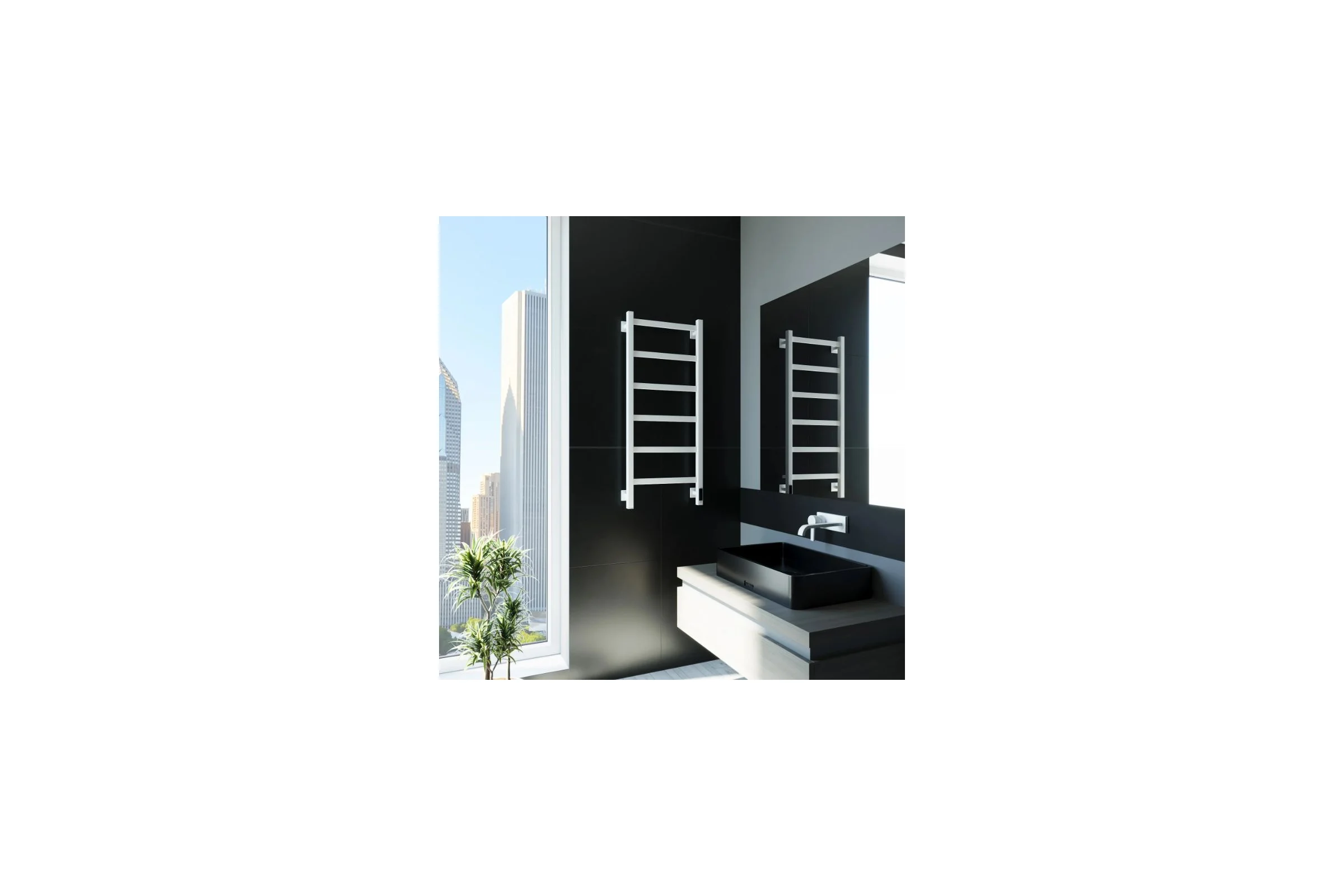 Электрический полотенцесушитель GROTA Soffi K 430x1000 белый Soffi K 430х1000 RAL9016 EL