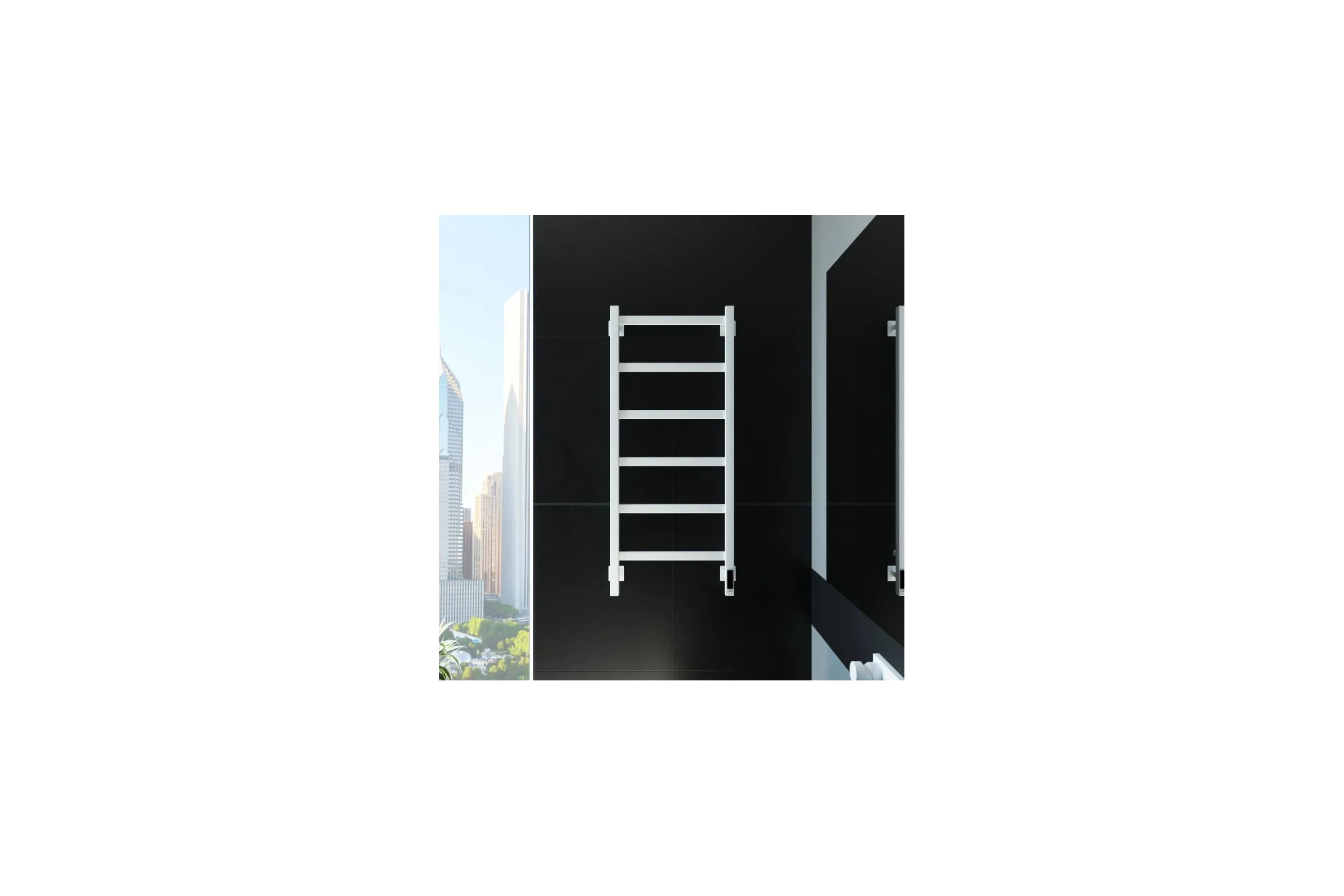 Электрический полотенцесушитель GROTA Soffi K 430x1000 белый Soffi K 430х1000 RAL9016 EL