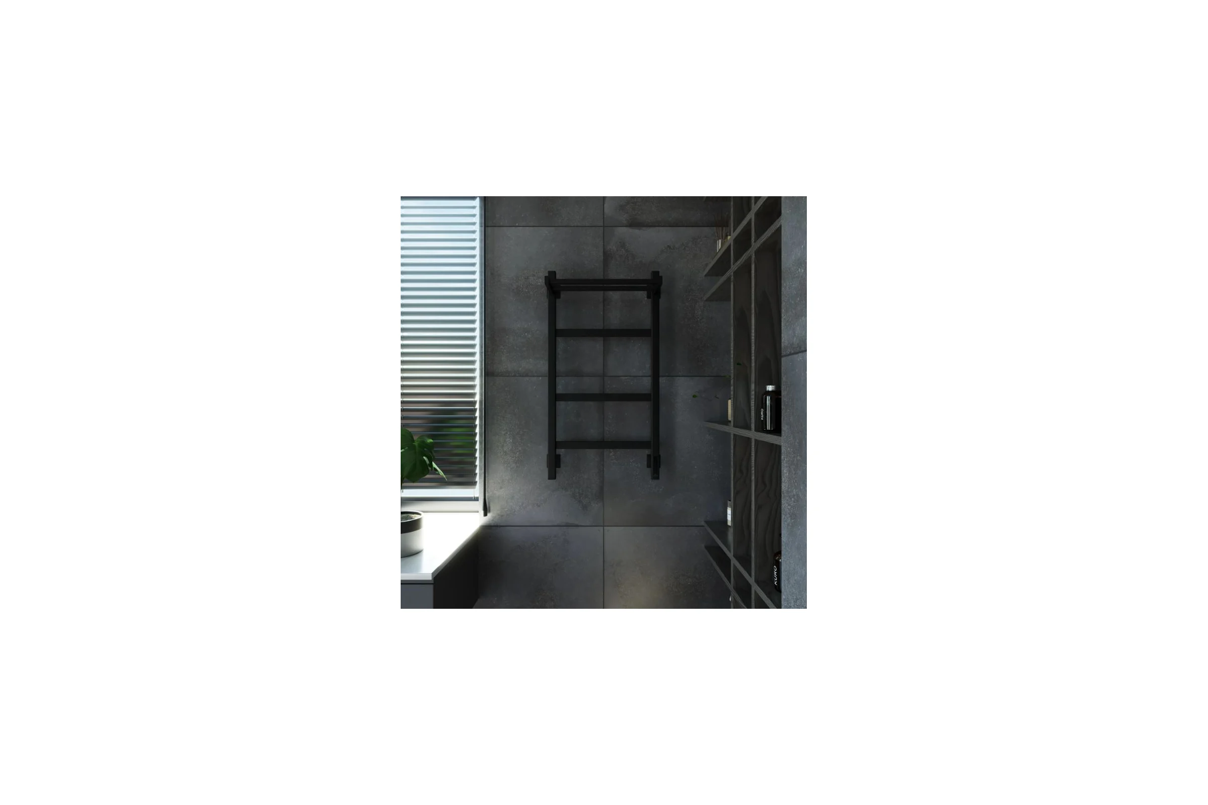 Электрический полотенцесушитель GROTA Tela 430x800 черный Tela 430х800 RAL9005 EL