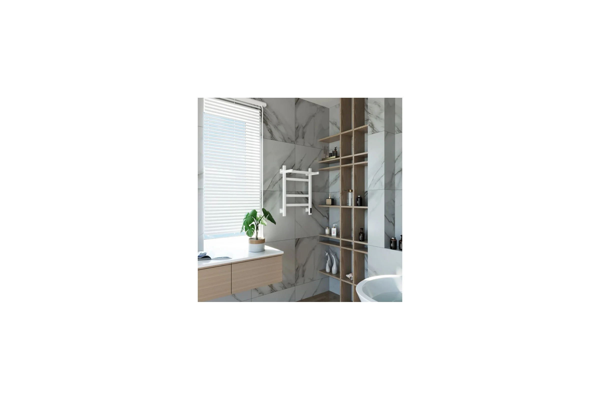 Электрический полотенцесушитель GROTA Tela 430x600 белый Tela 430х600 RAL9016 EL