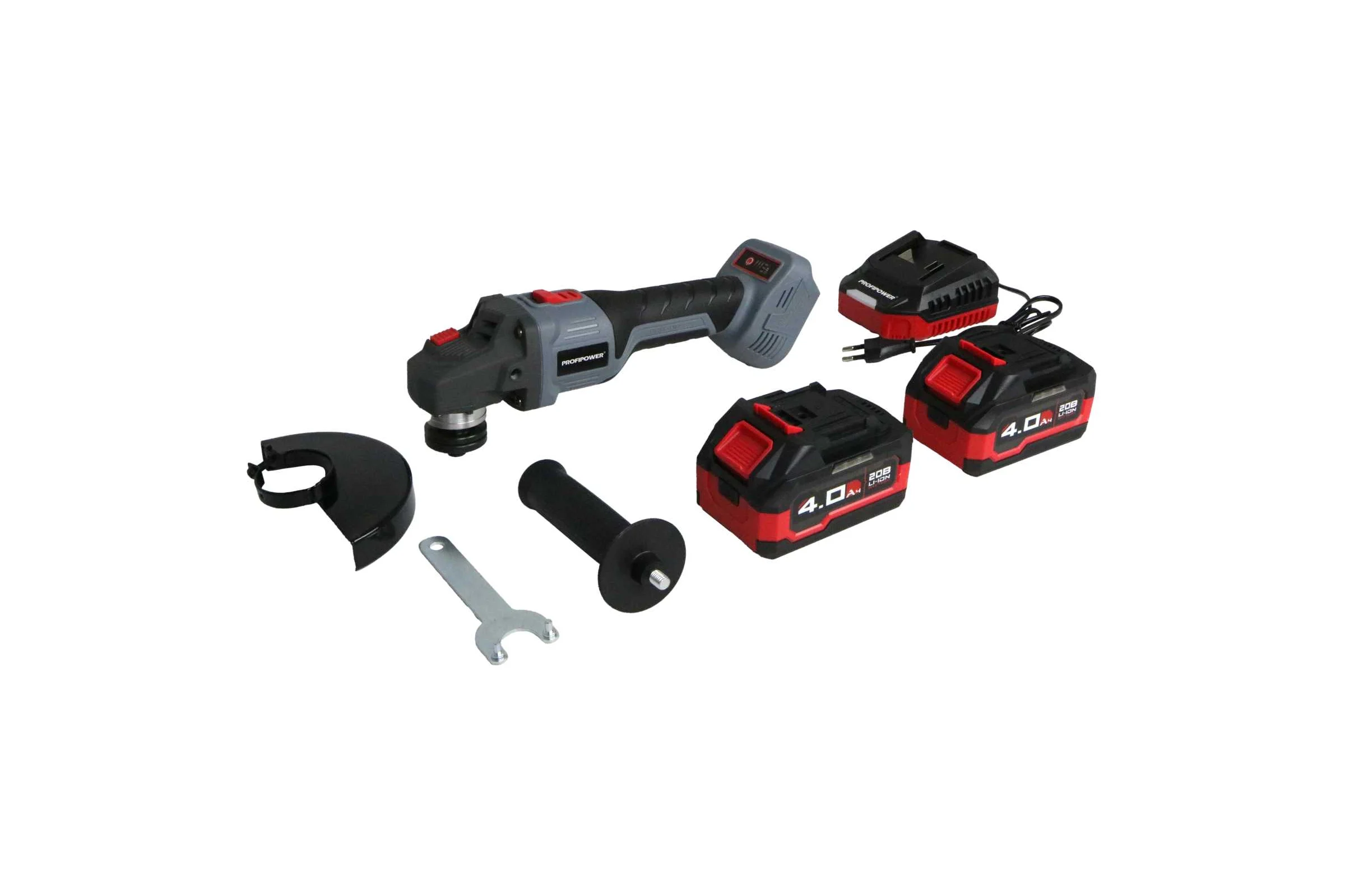 Аккумуляторная УШМ бесщеточная Profipower MKDGA-20V Li-ion-2шт, 4Ач, 125 мм, 0-8500 об/мин, З/У, кейс E0080