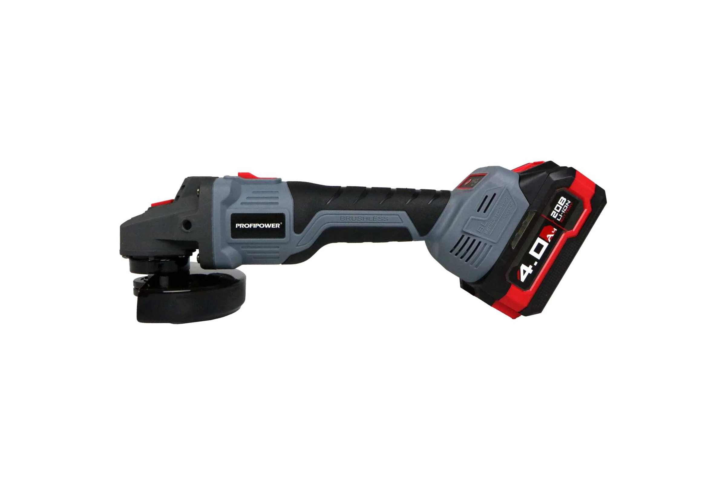Аккумуляторная УШМ бесщеточная Profipower MKDGA-20V Li-ion-2шт, 4Ач, 125 мм, 0-8500 об/мин, З/У, кейс E0080