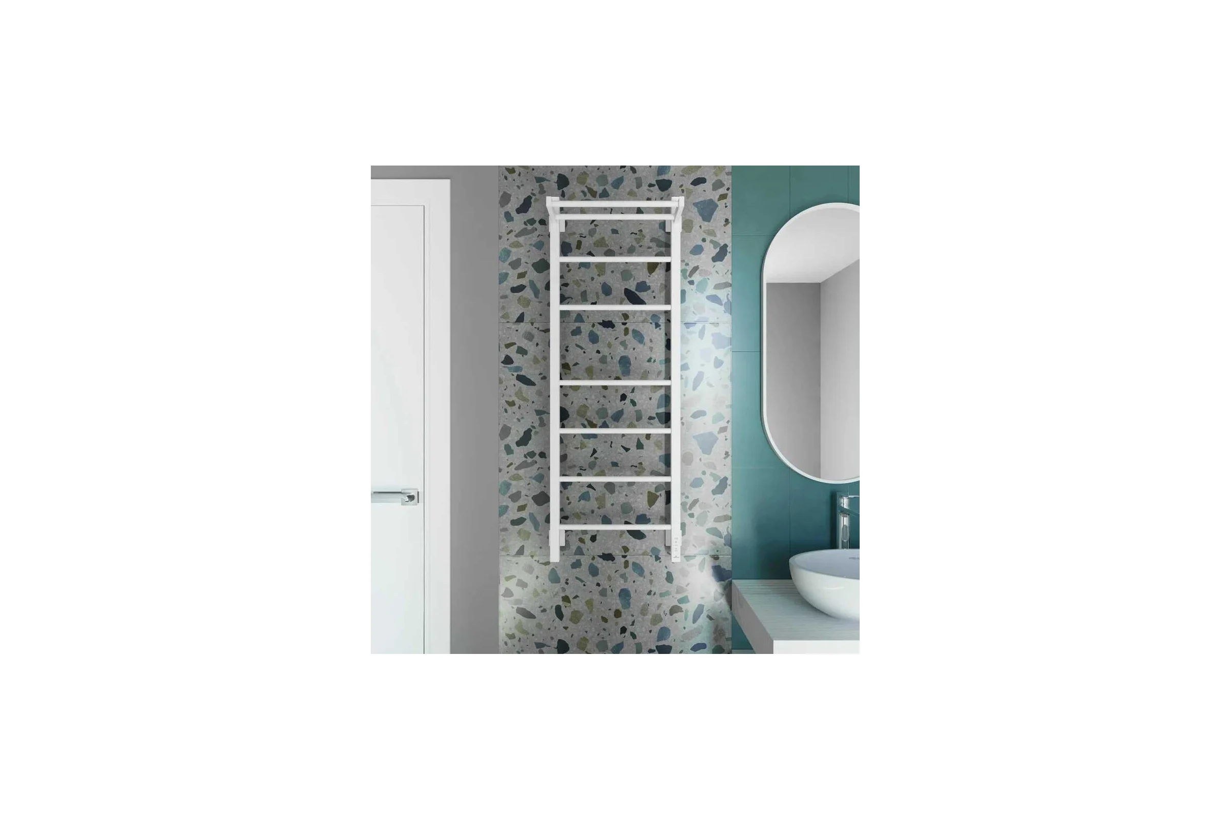 Полотенцесушитель электрический GROTA Alto 430x1200, белый Alto 430х1200 RAL9016 EL
