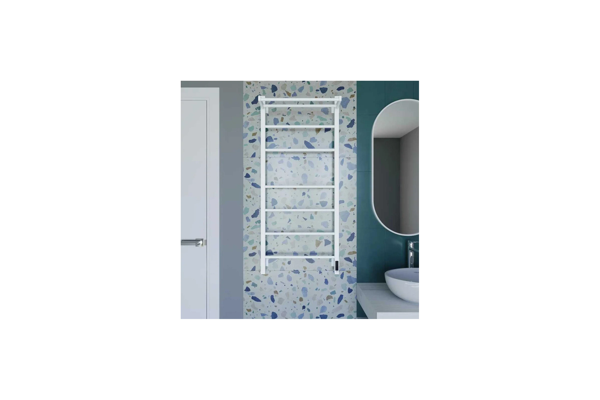 Полотенцесушитель электрический GROTA Alto 530x1200, белый Alto 530х1200 RAL9016 EL