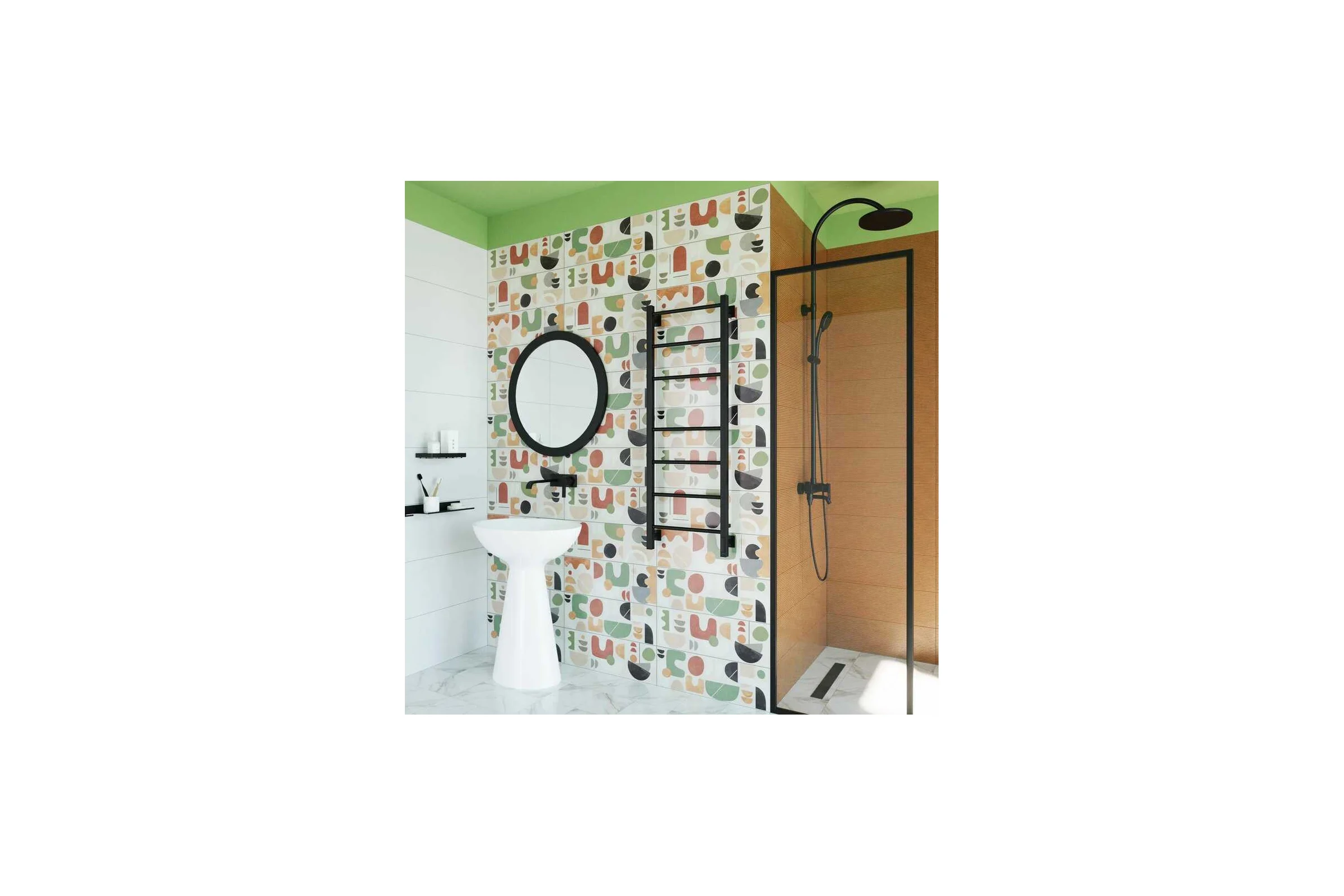 Полотенцесушитель электрический GROTA Costa 430x1200, черный Costa 430х1200 RAL9005 EL