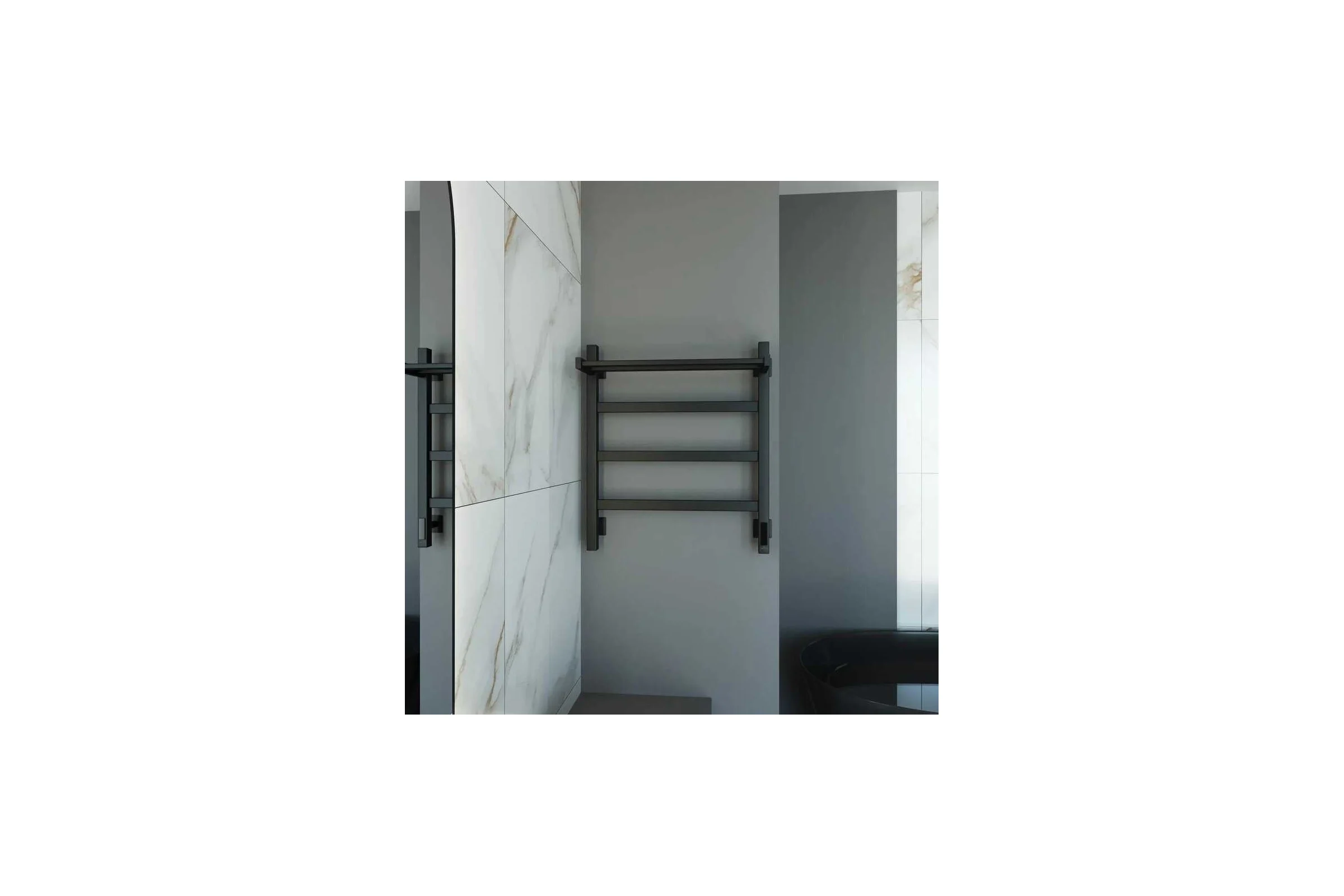 Полотенцесушитель электрический GROTA Lore 530x600, черный Lore 530х600 RAL9005 EL