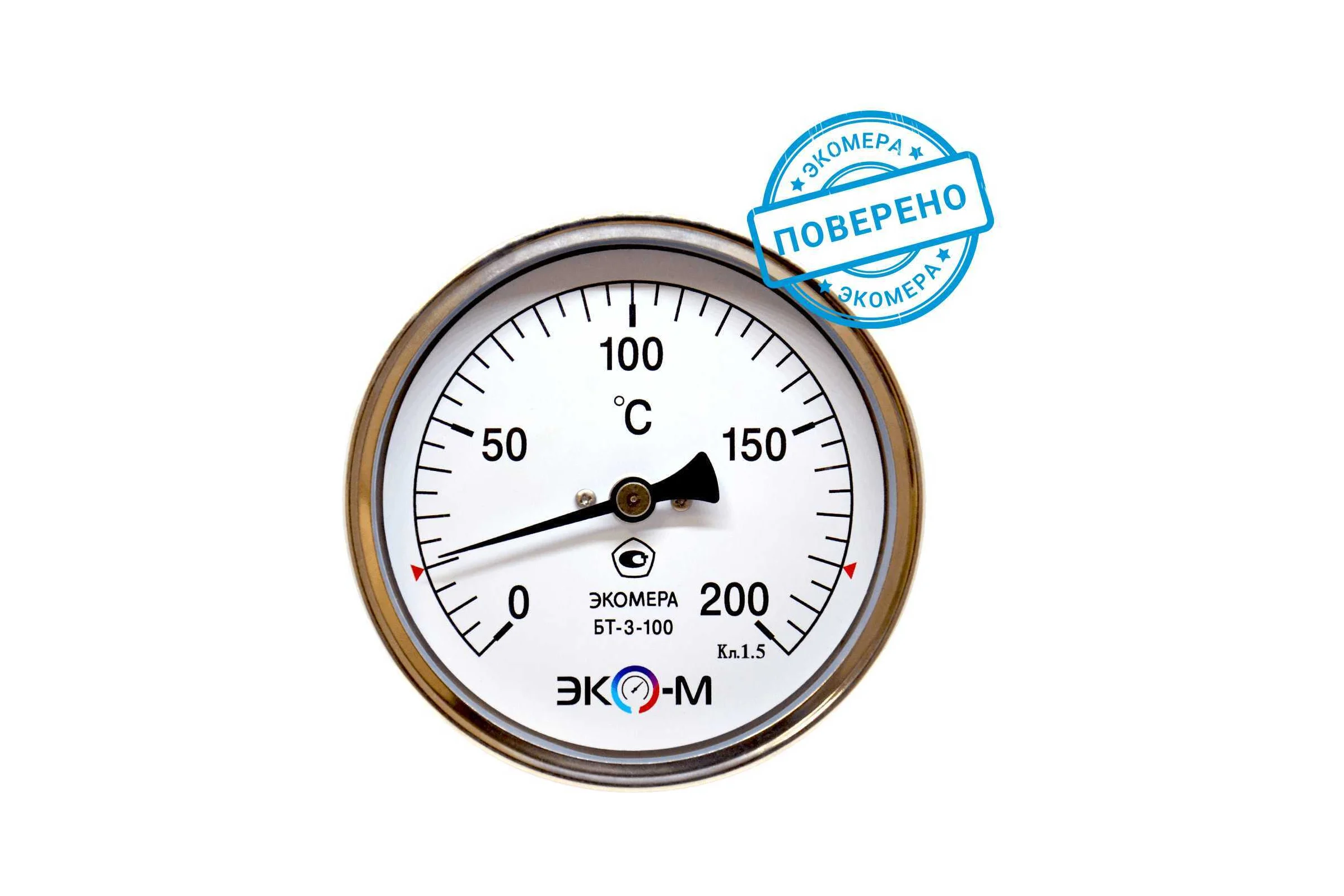 Термометр коррозионностойкий ЭКО-М ЭКОМЕРА БТ-3-100, -30-70С, L=100 БТ-3-100-30...70С-L100