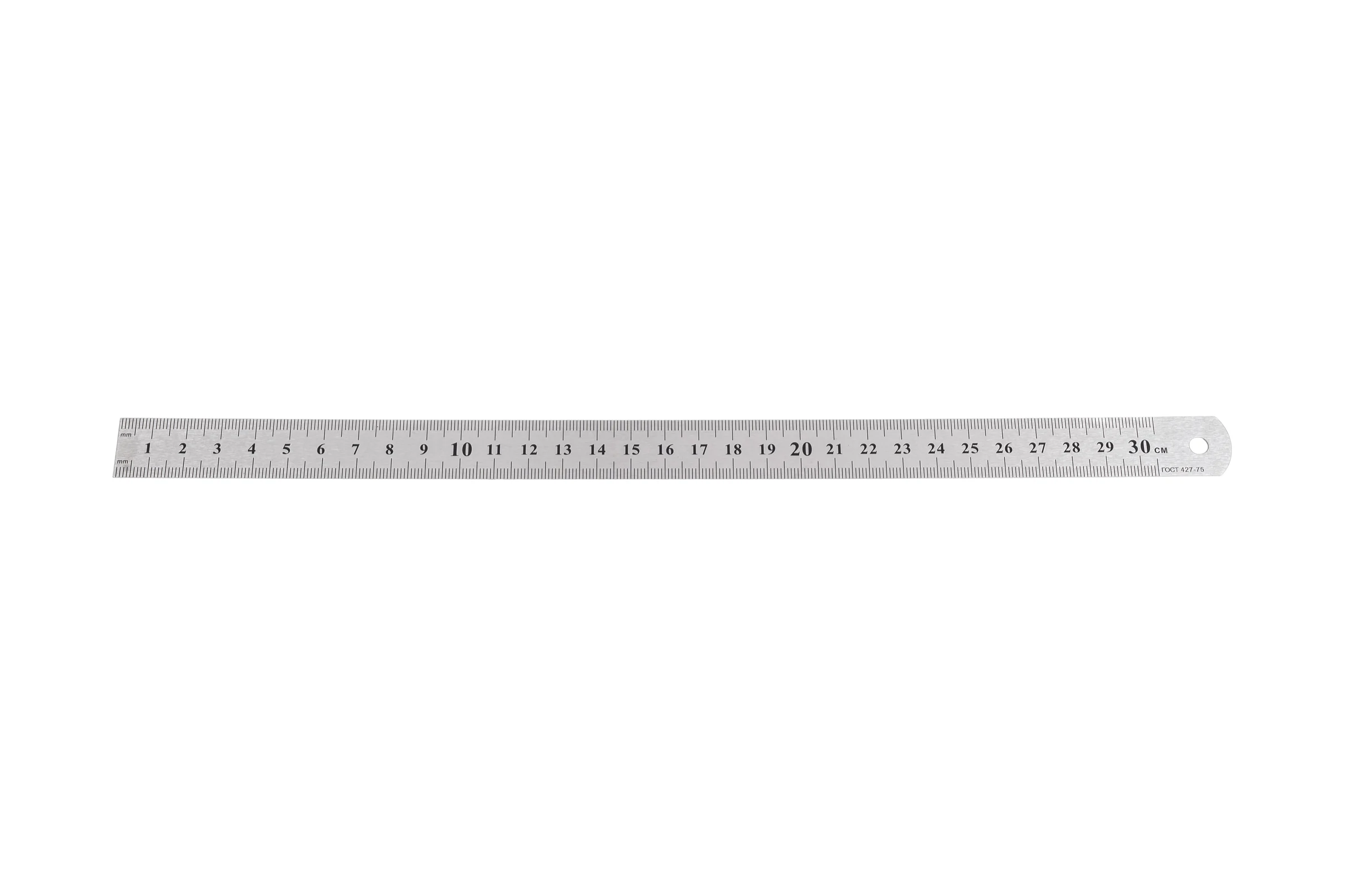 Линейка металлическая двусторонняя ИПК 300 мм steelruler300mm
