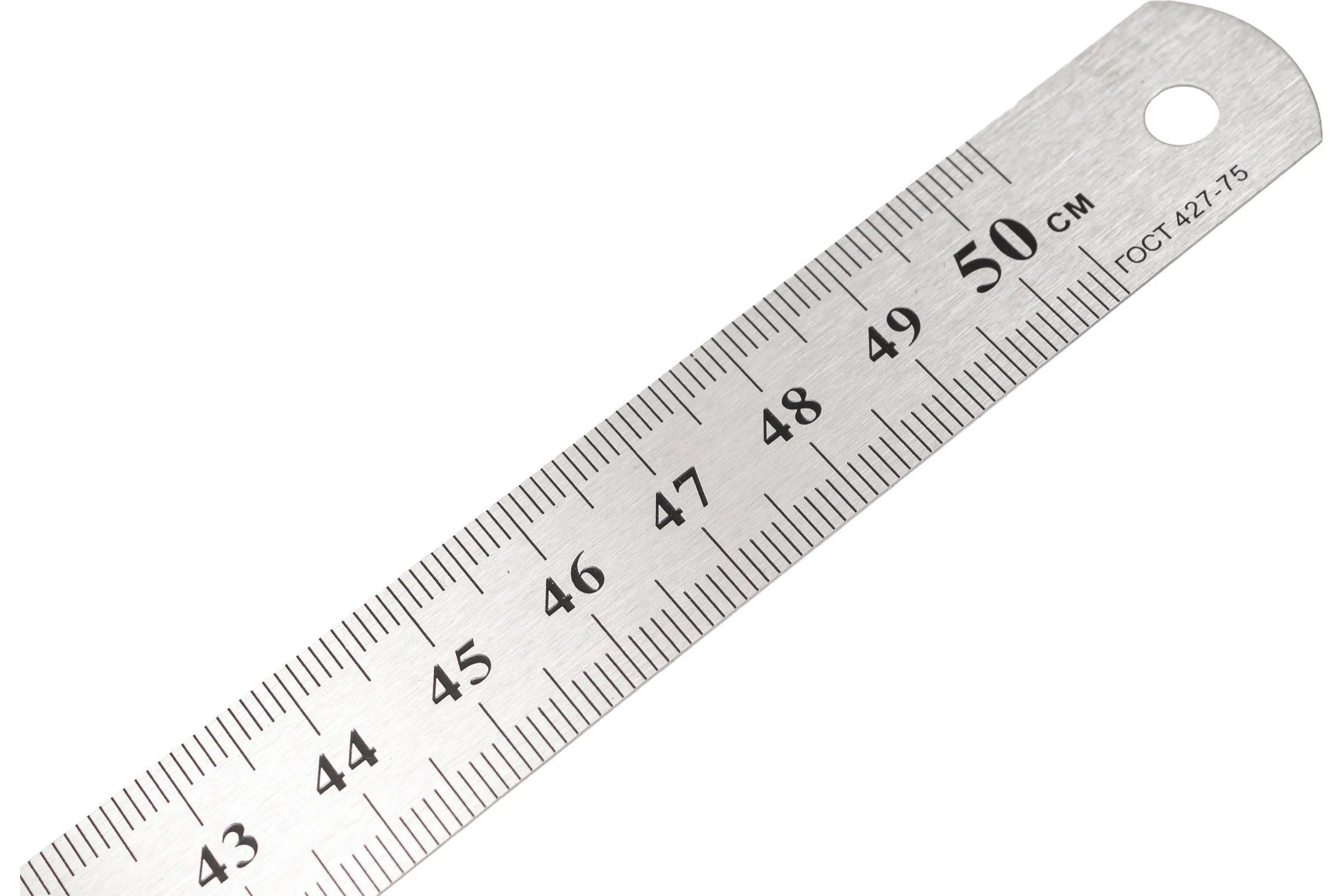Линейка металлическая двусторонняя ИПК 500 мм steelruler500mm