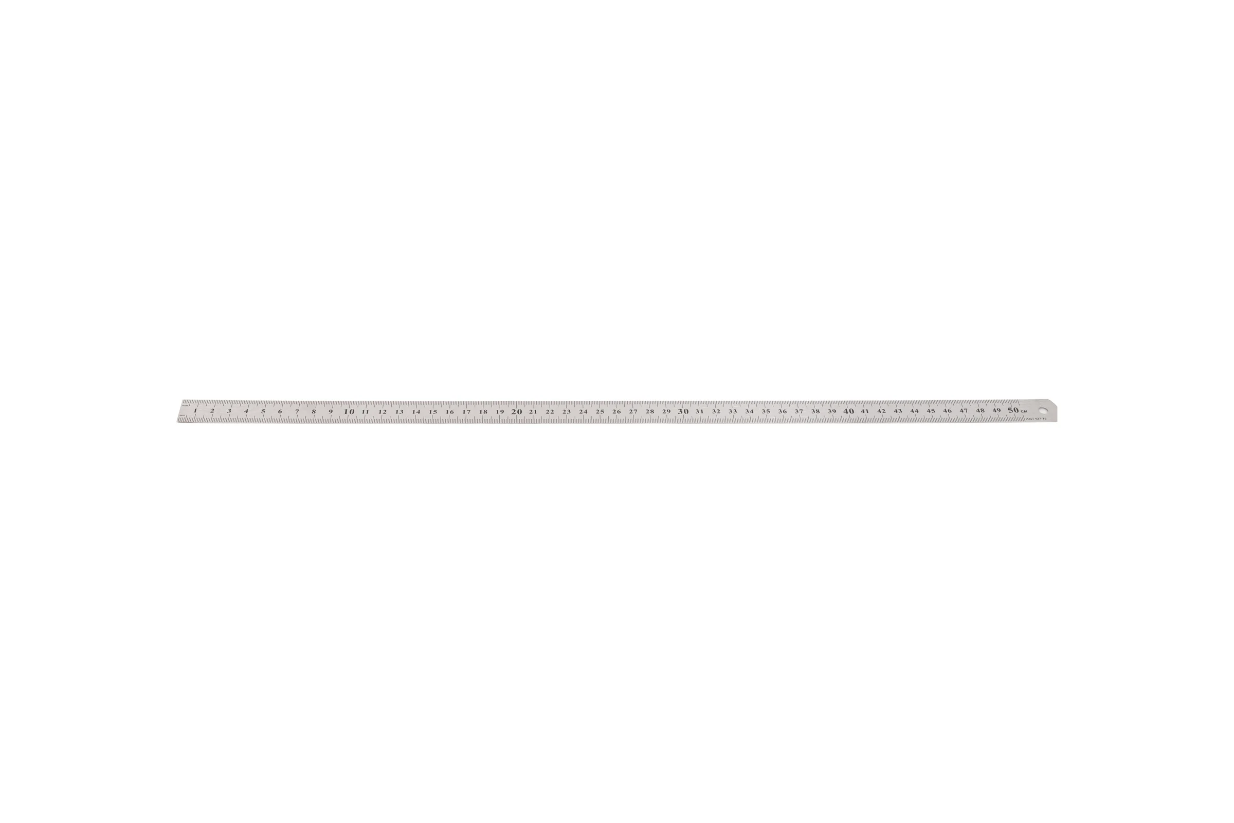 Линейка металлическая двусторонняя ИПК 500 мм steelruler500mm