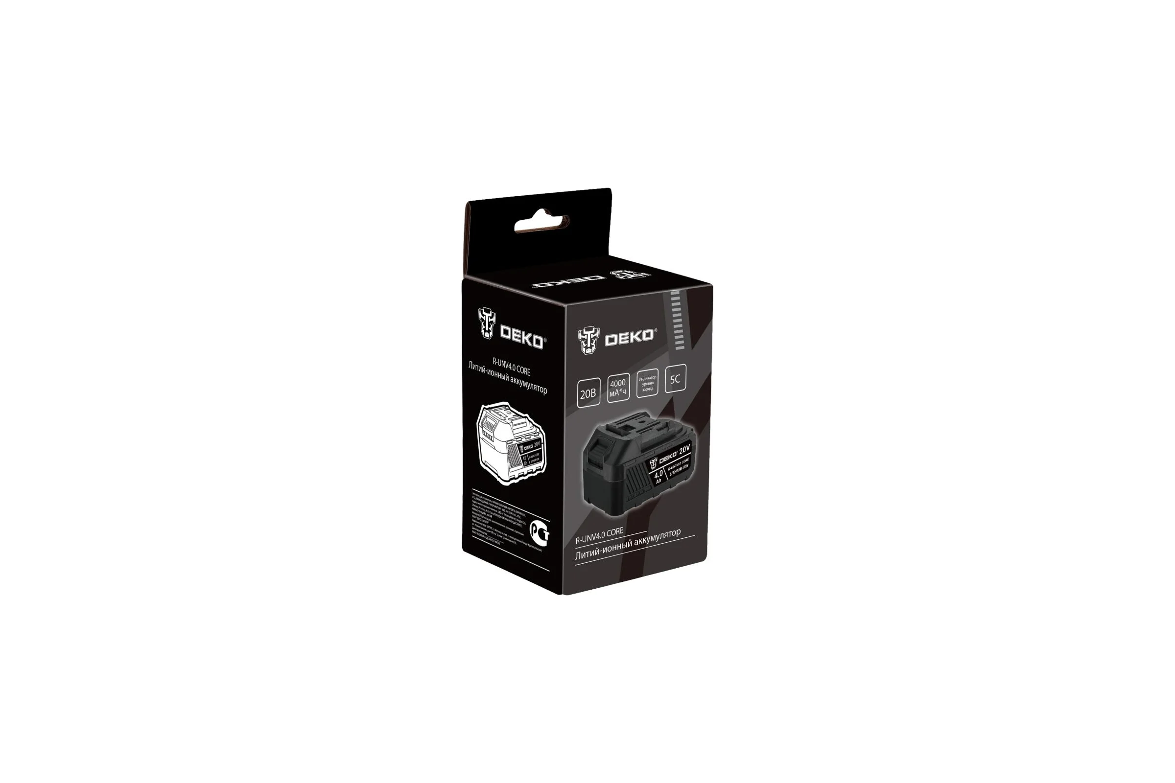 Аккумулятор DEKO R-UNV4.0 CORE, Li-ion, 20В, 4.0А_ч 083-1015