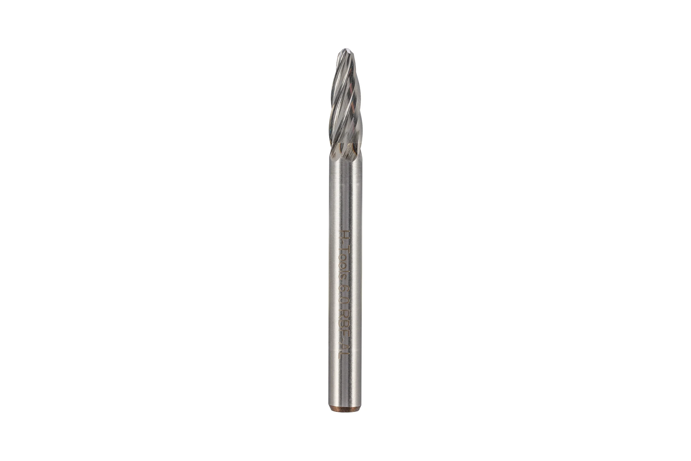 Бор-фреза твердосплавная H-Tools форма F(RBF), 6,0x18x63, S=6мм, HM ALU 116030AHT