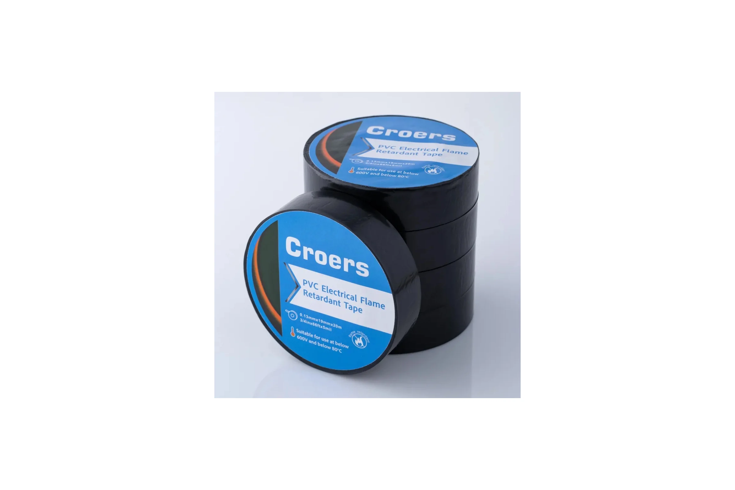 Изолента ПВХ Croers 19 мм, 20 м, 3 шт. CRS19_3
