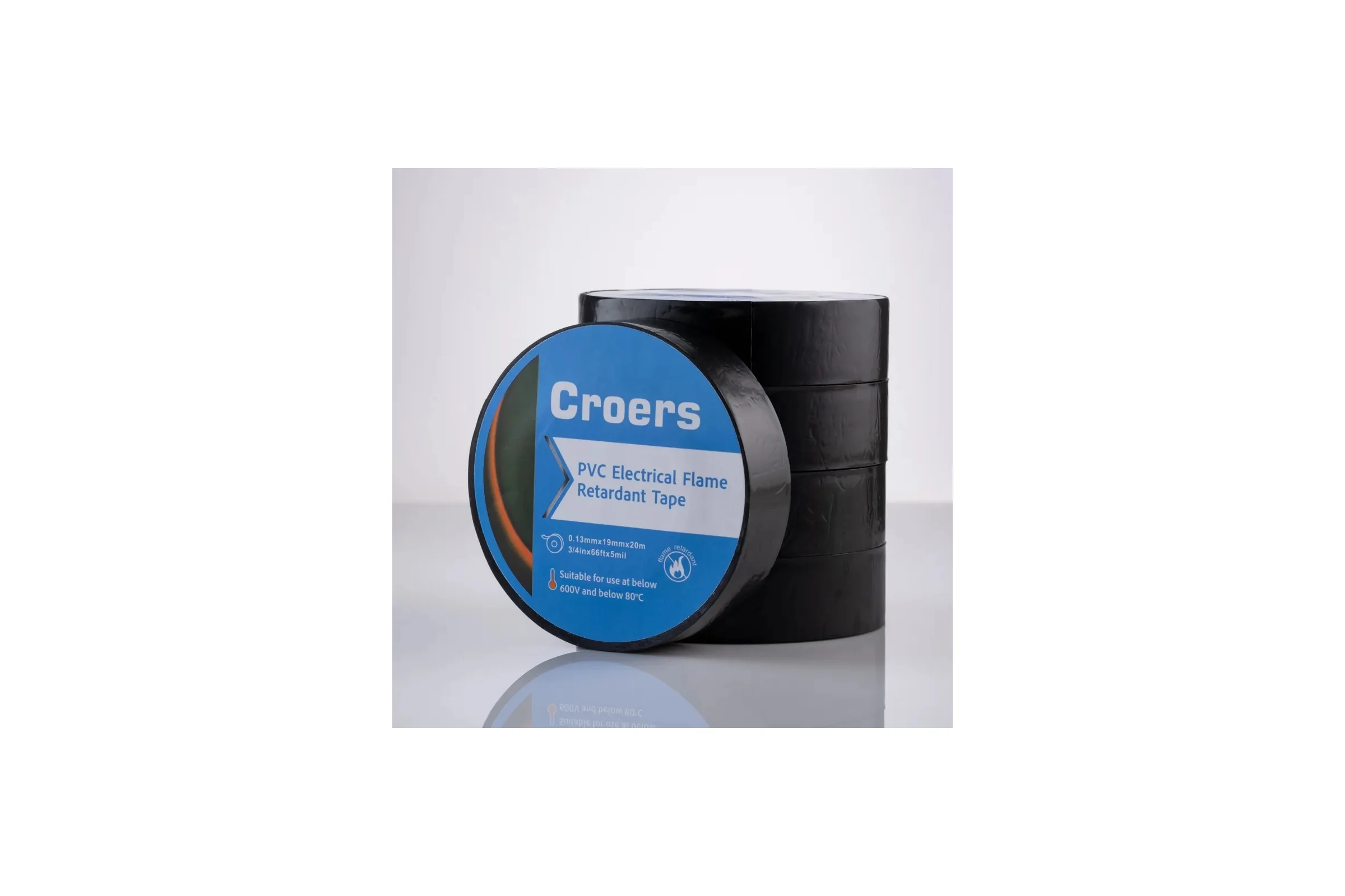Изолента ПВХ Croers 19 мм, 20 м, 3 шт. CRS19_3